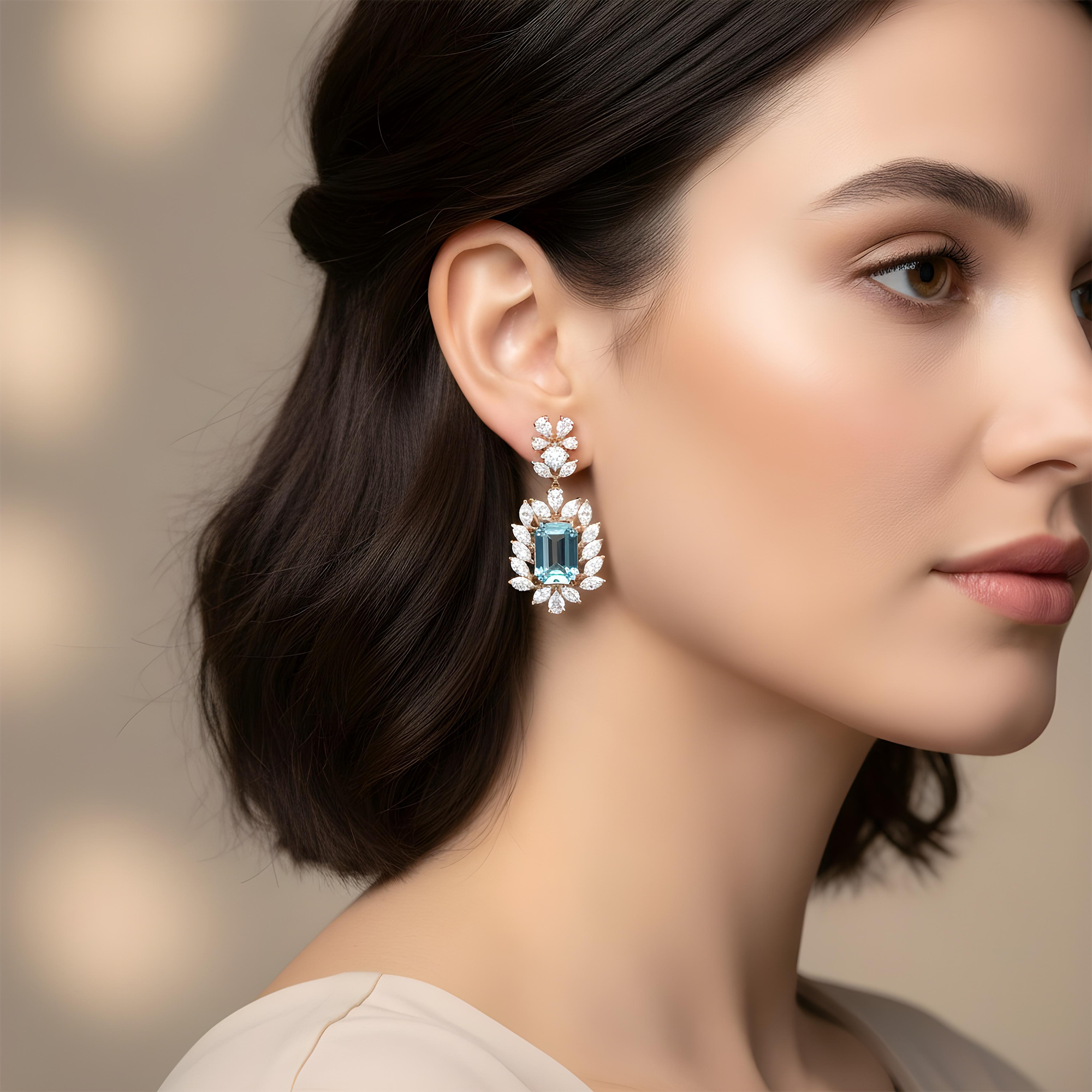IGI Certified Fancy Pink & Blue Diamond Drop Earrings 10.59ctw