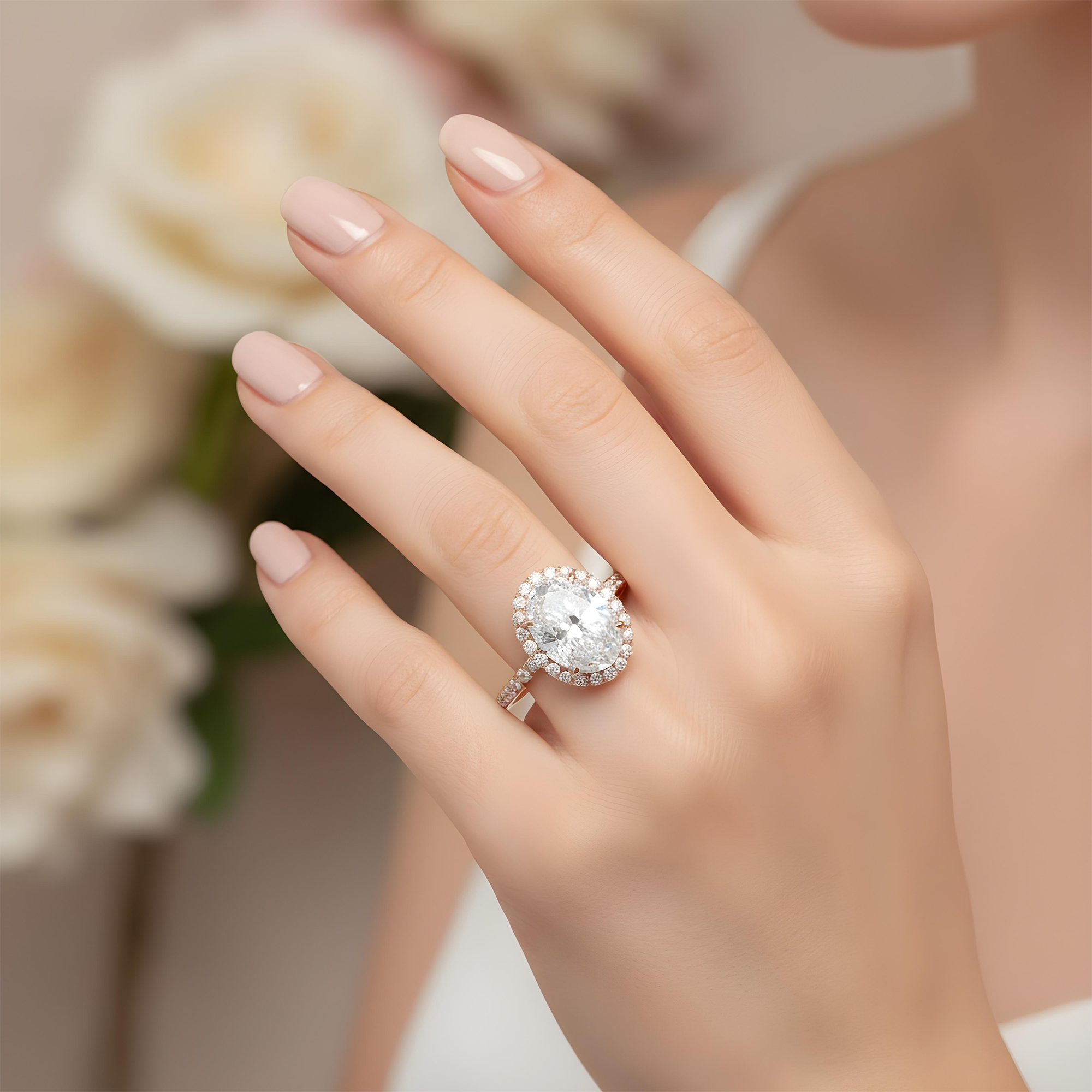 GIA 3.02ct Oval Cut Diamond Engagement ring 3.77ctw