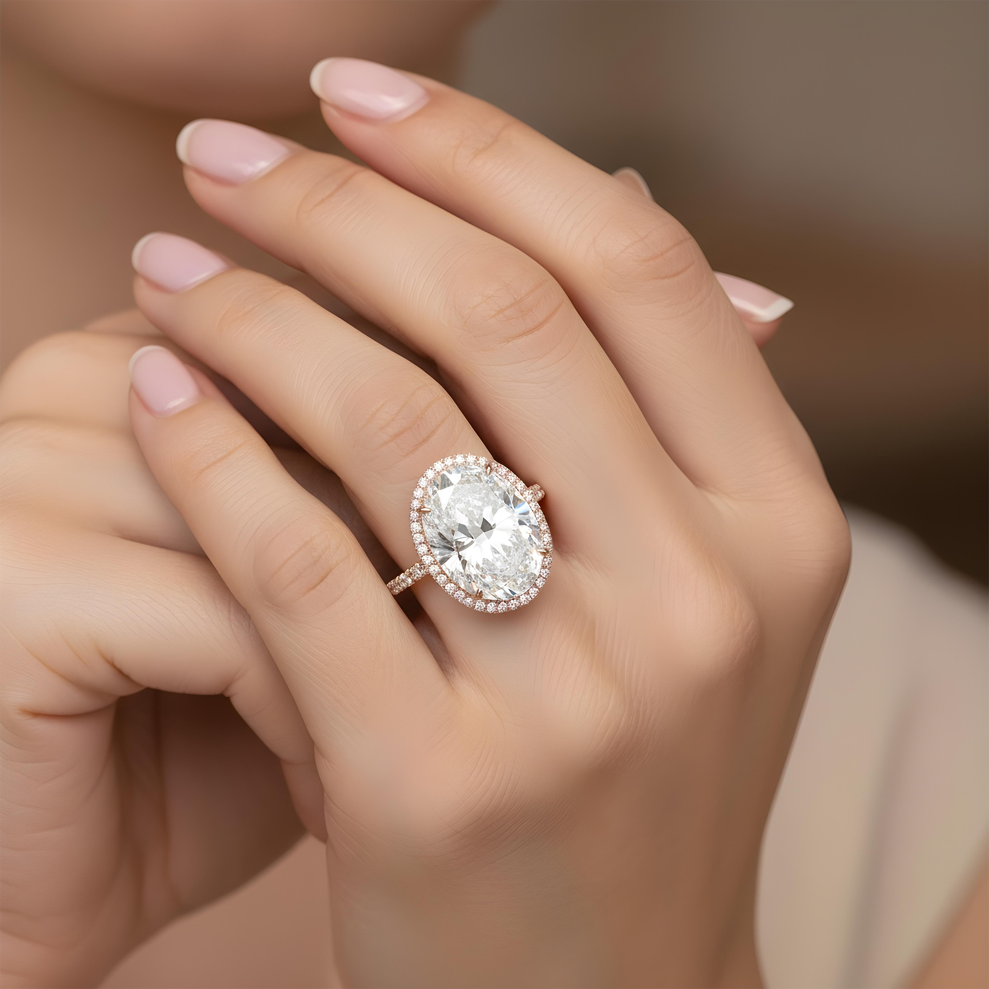 GIA Platinum 10.11ct Internally Flawless Oval Cut Diamond Engagement Ring