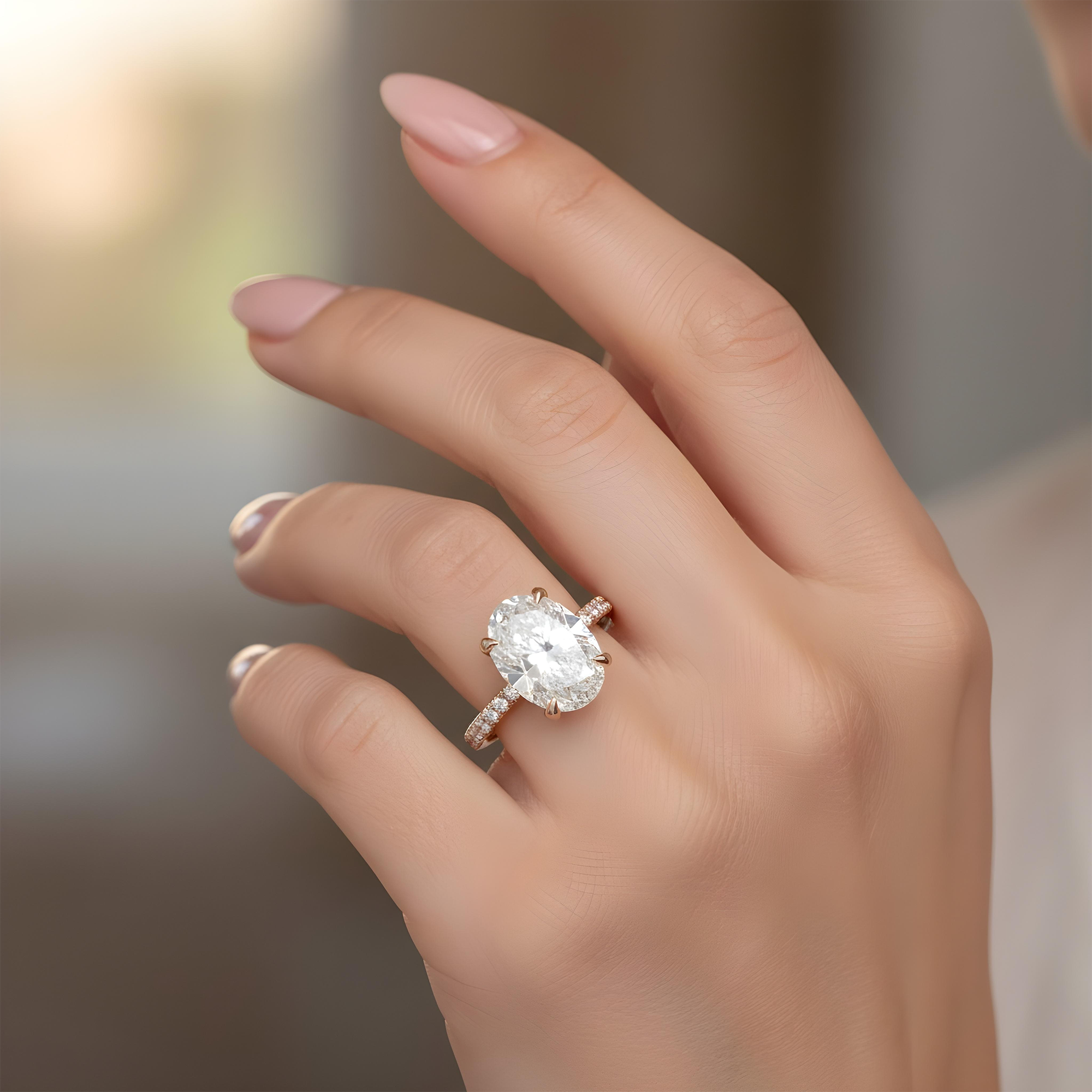 GIA Platinum 5.10ct Oval Cut Diamond Engagement Ring 5.50ctw