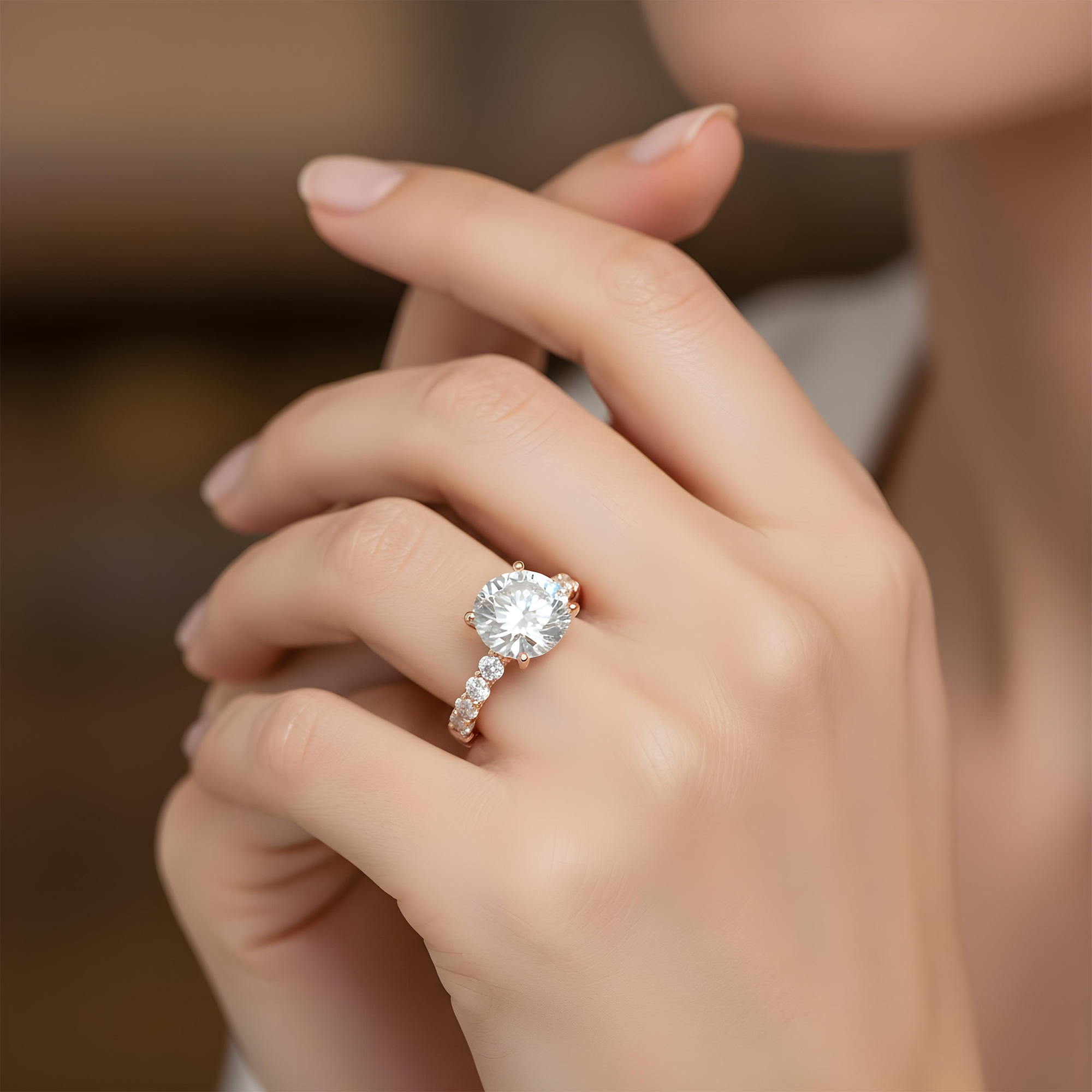 GIA 18K White Gold 7.06ct Round Diamond Engagement Ring 9.81ctw