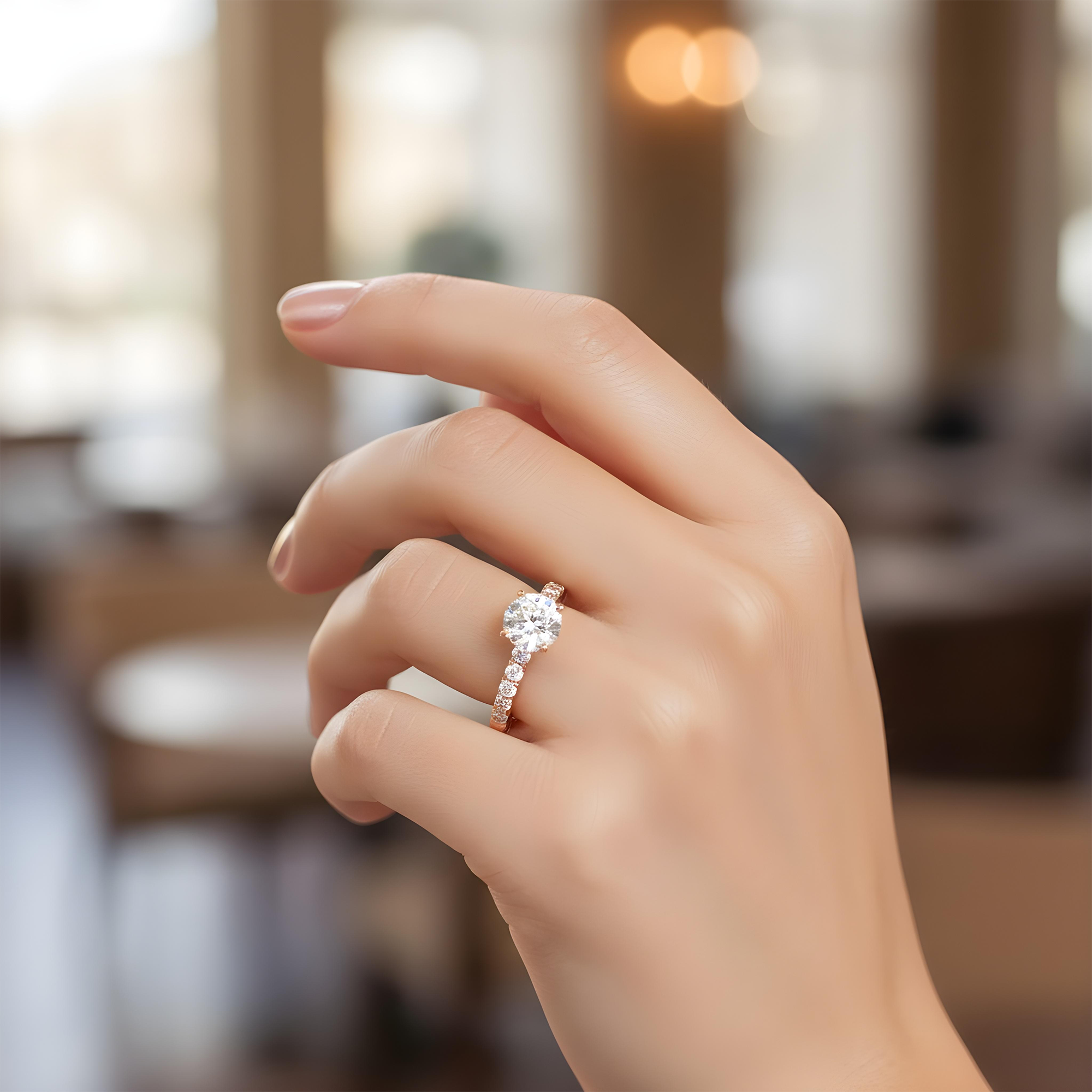 GIA 14K White Gold 1.05ct Round Diamond Engagement Ring 1.45ctw