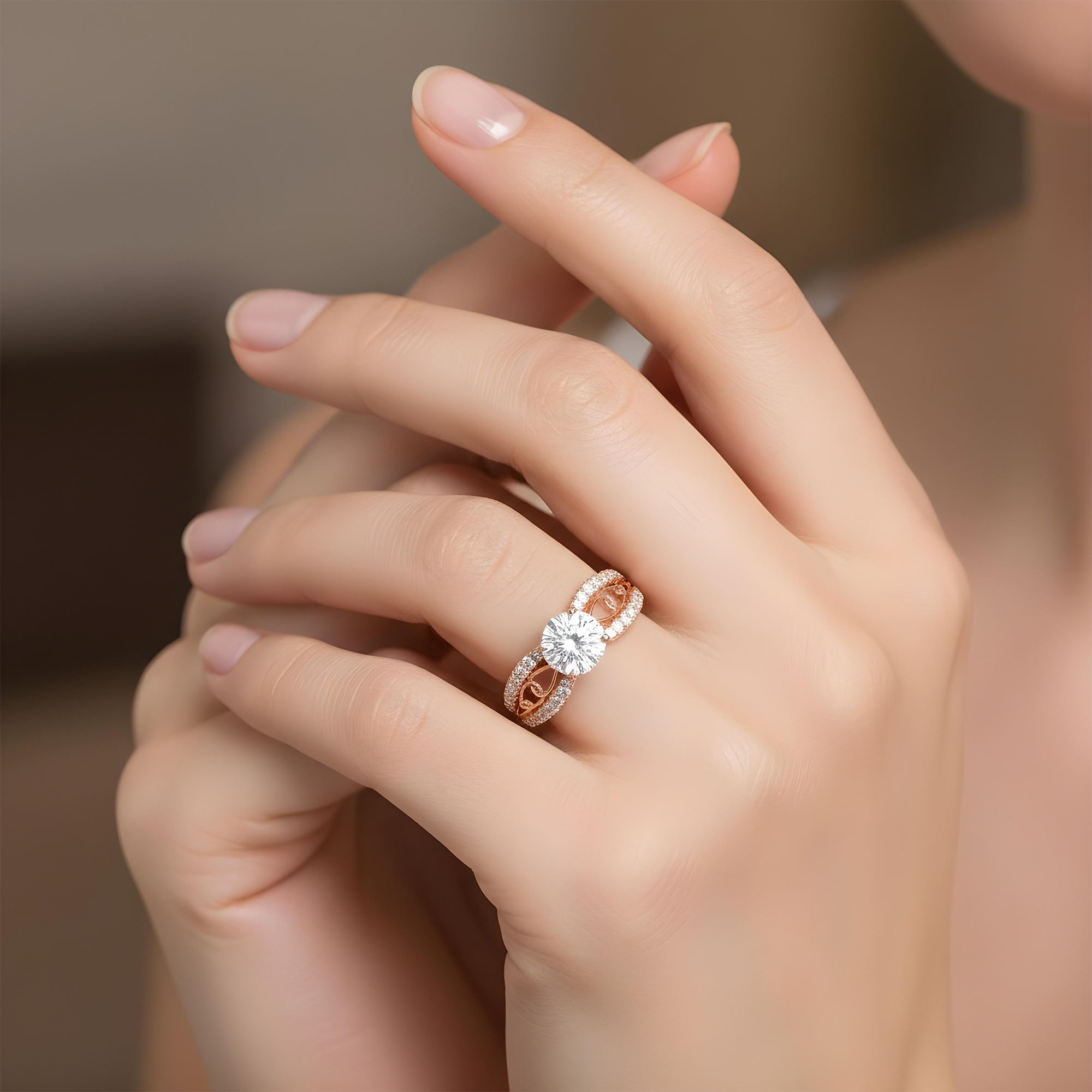 14K White Gold 1.60ct Round Diamond Engagement Ring 2.34ctw