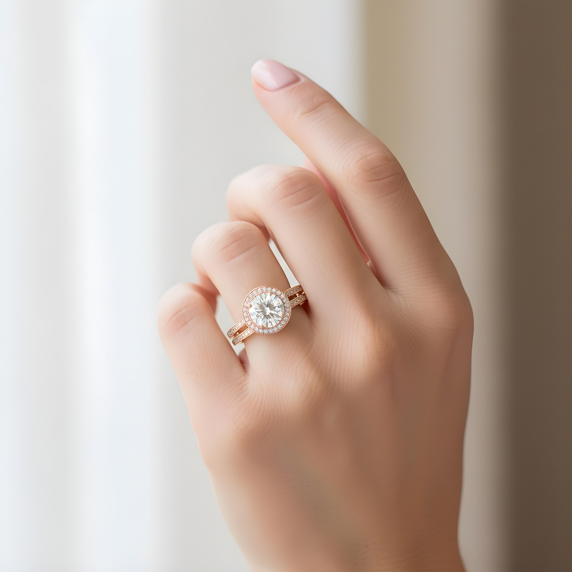 18K White Gold 1.53ct Round Diamond Engagement Ring 1.97ctw