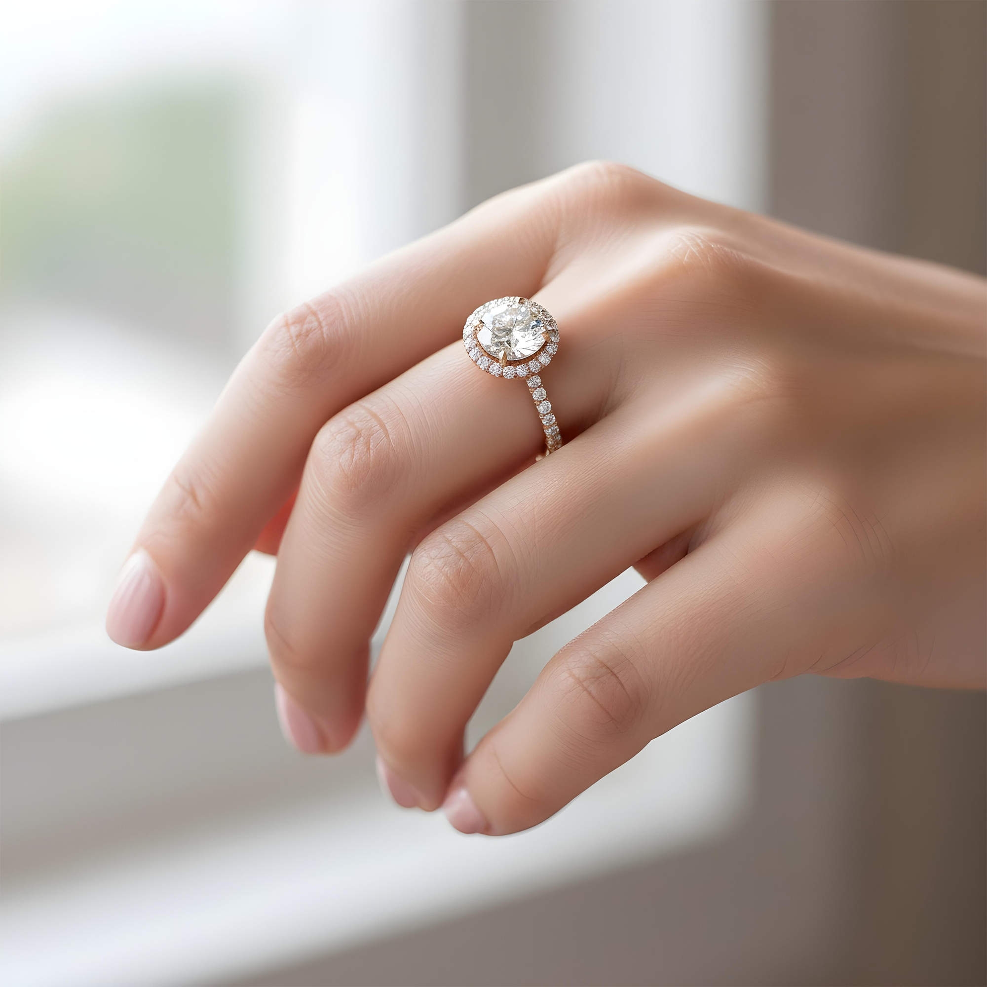 18K Yellow Gold 2.03ct Round Diamond Engagement Ring 2.83ctw