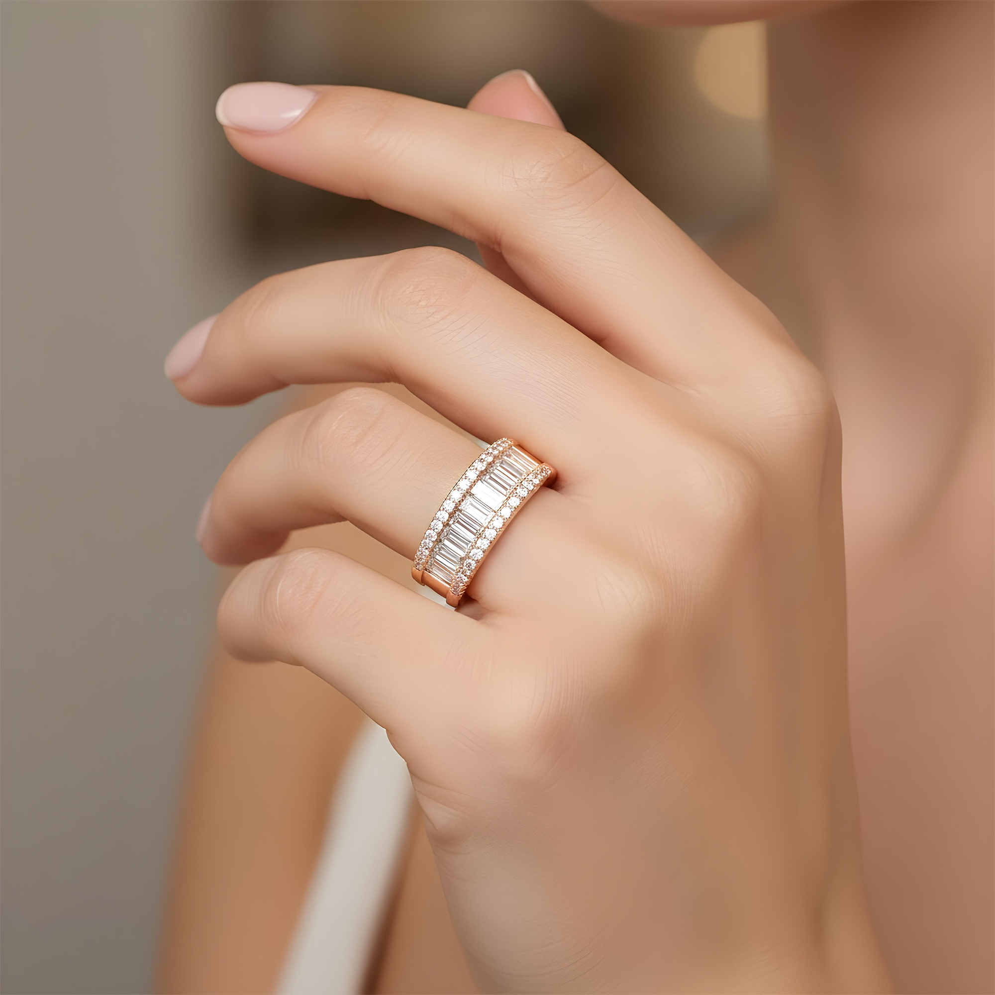 18K White Gold Round & Emerald Cut Diamond Ring 12.83ctw