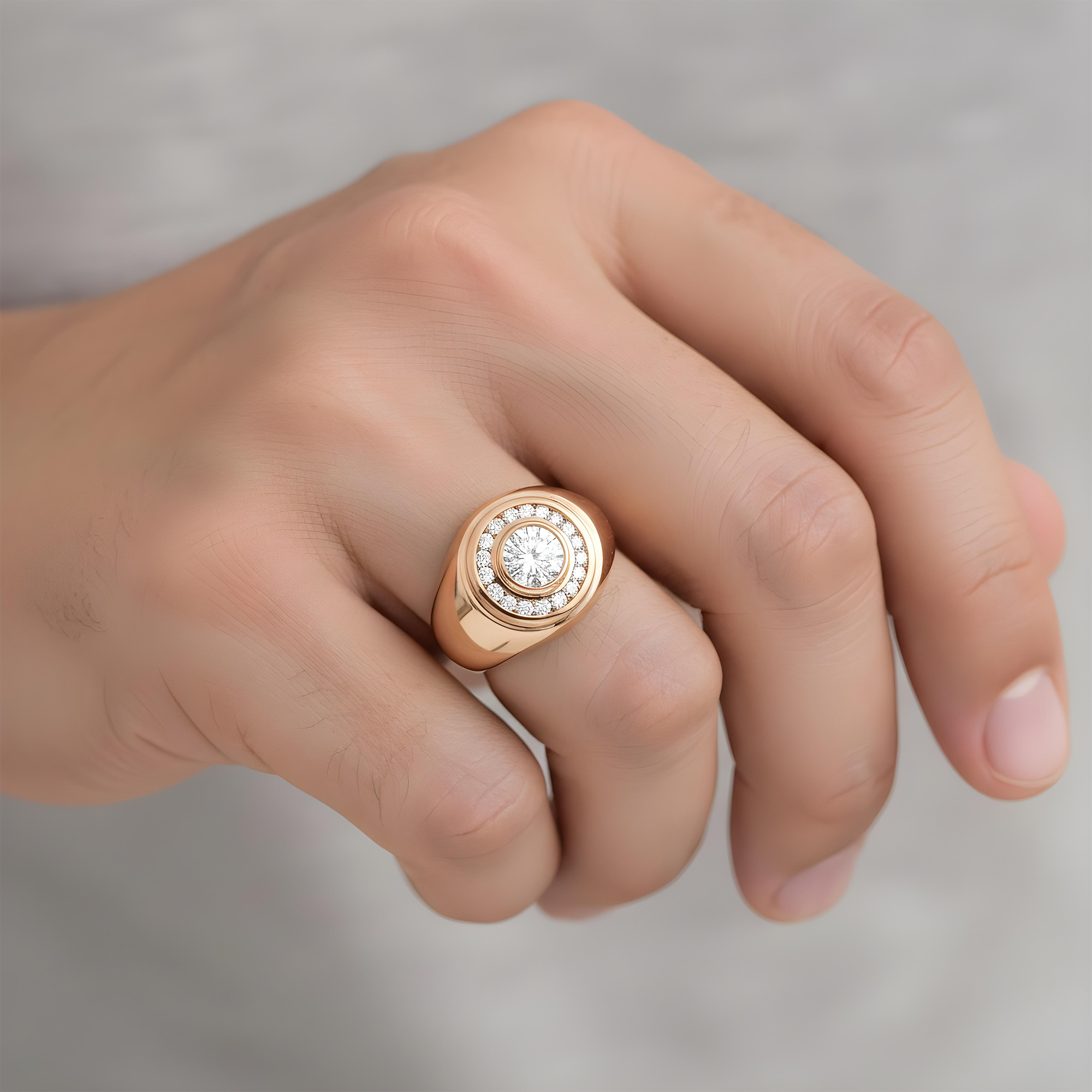 14K White Gold Round Diamond Ring W/ Halo 2.81ctw