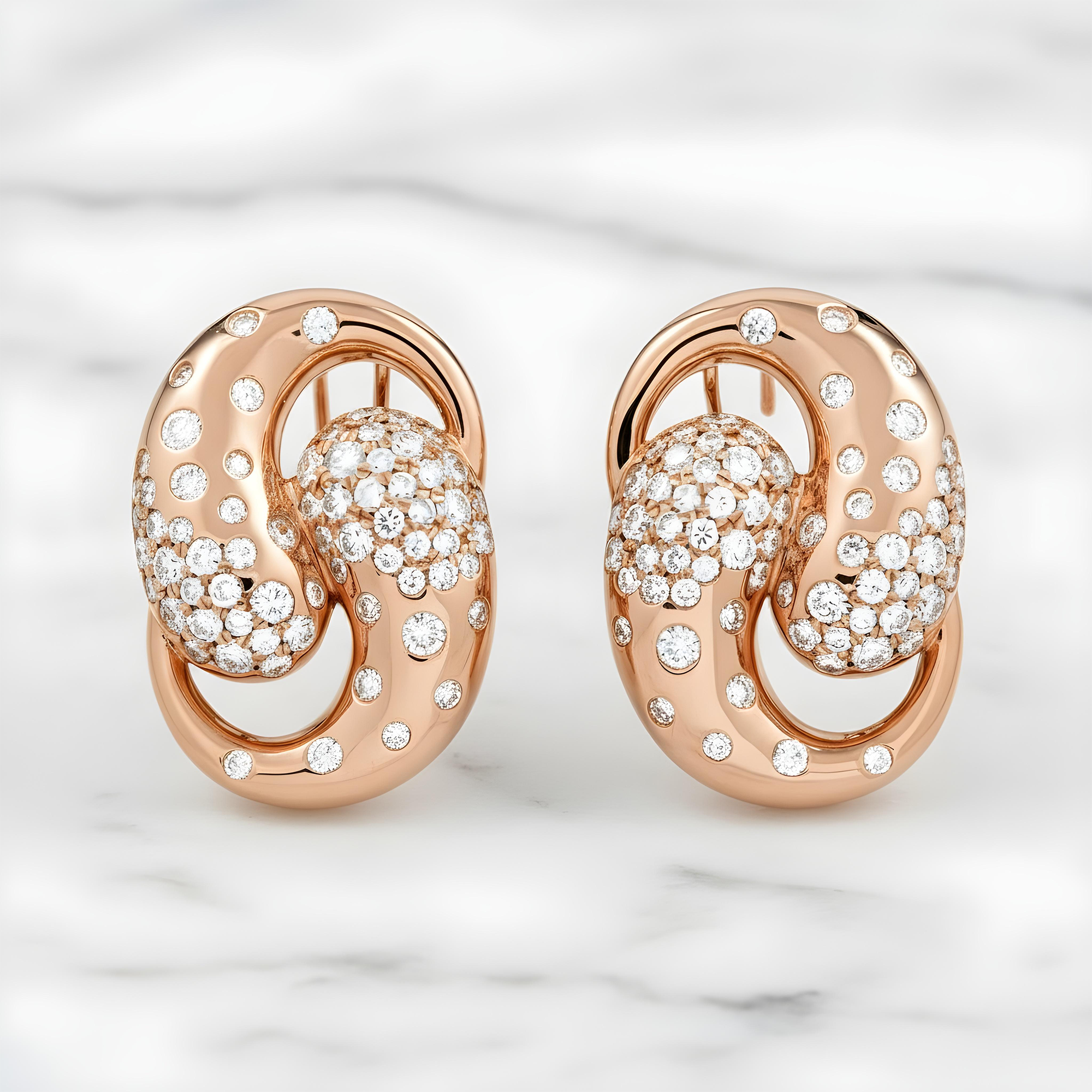 14K Yellow Gold Round Diamond Stud Earrings 2.47ctw