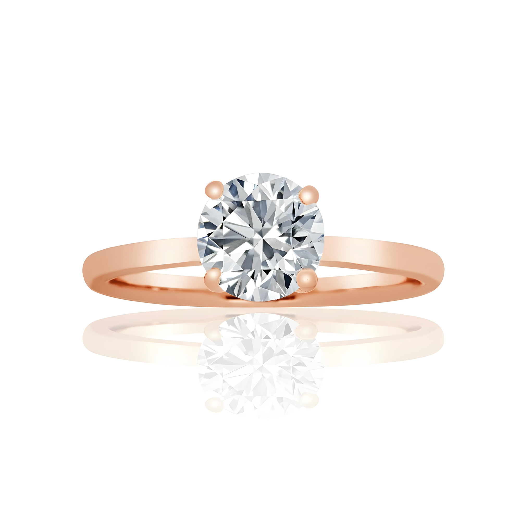 Platinum 1.20ct Round Cut Solitaire Diamond Engagement Ring