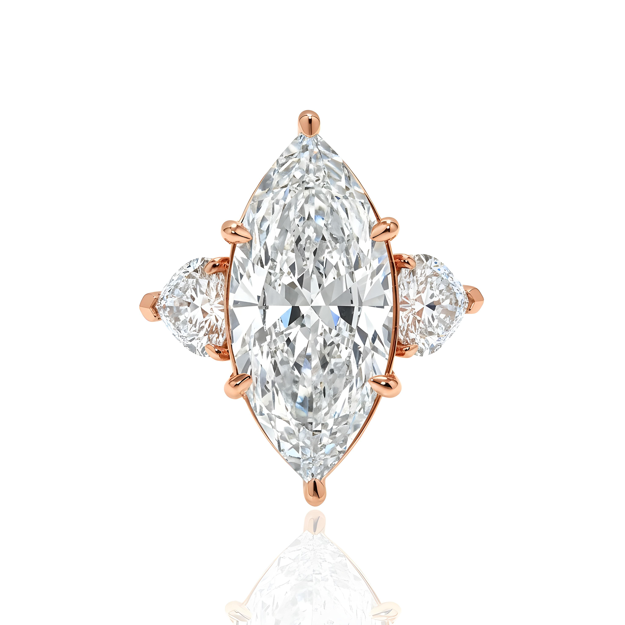 Platinum 10.06ct Marquise Diamond Engagement Ring 12.14ctw