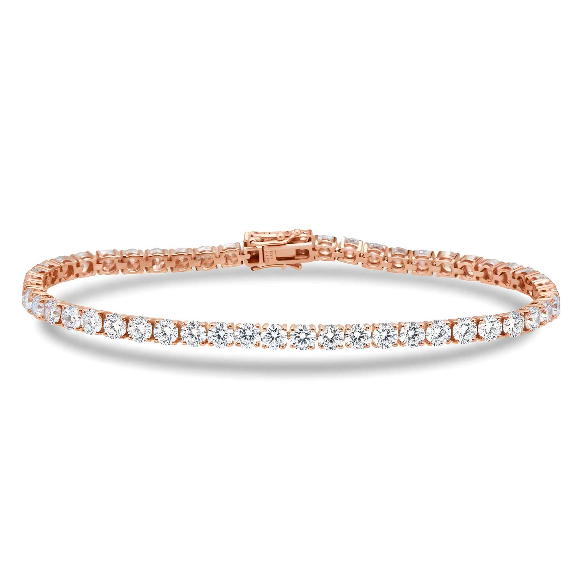 White Gold Round Cut Diamond Tennis Bracelet 9.85ct *Best Seller*