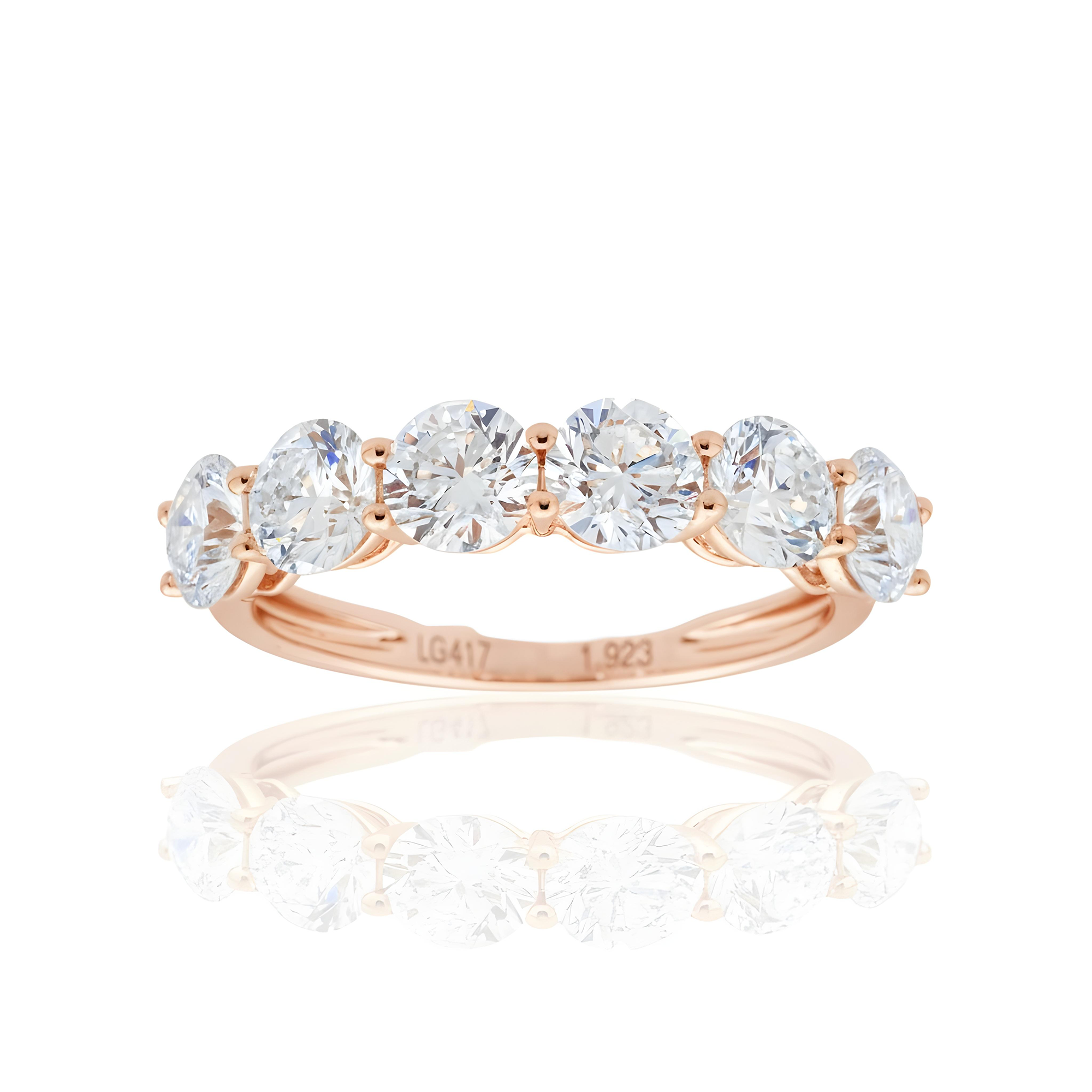 White Gold Round Diamond Half Eternity Ring 1.92ct