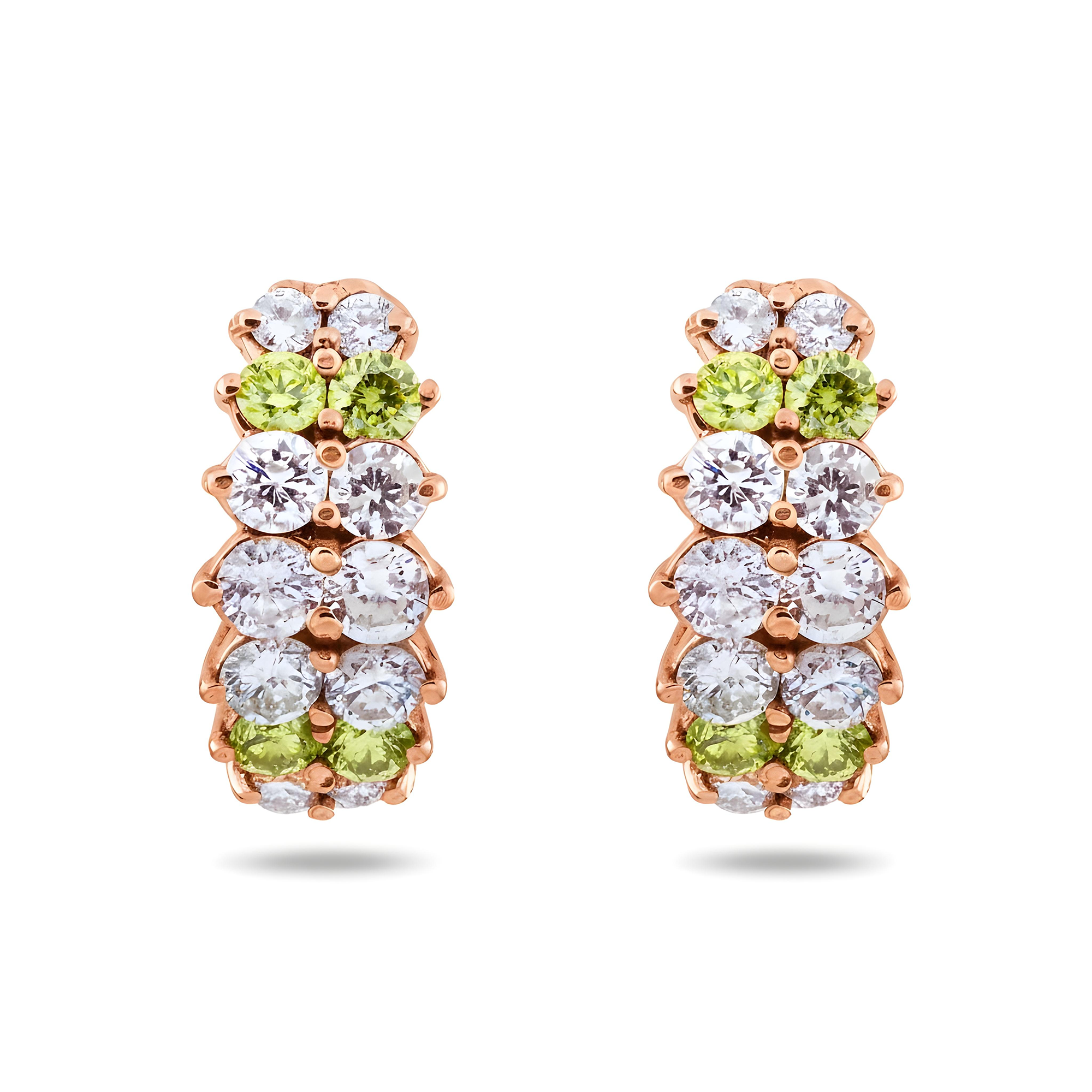 14K White Gold Canary Yellow Diamond Hoop Earrings 3.24ctw