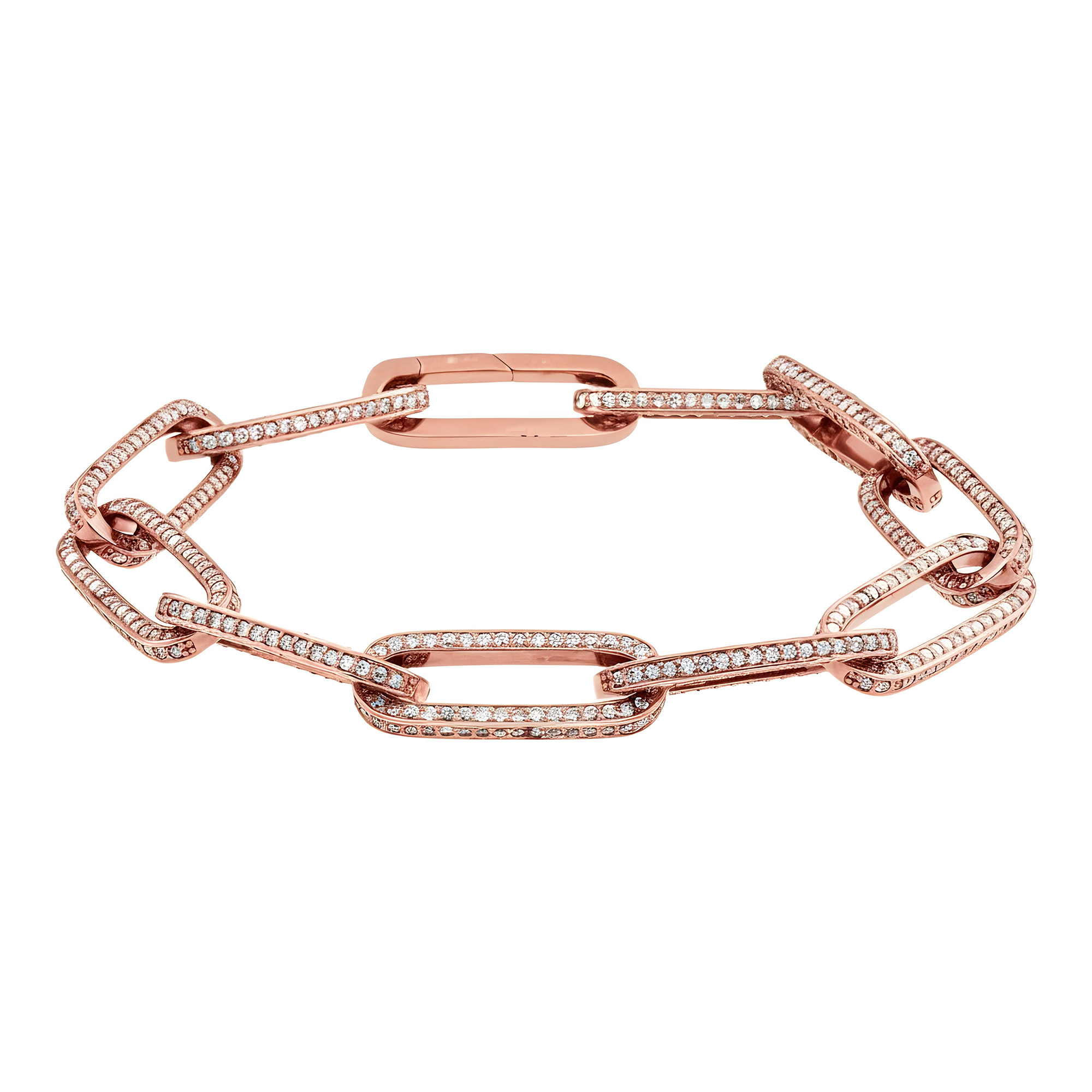 14K Yellow Gold PaperClip Chain Bracelet 4.67ct