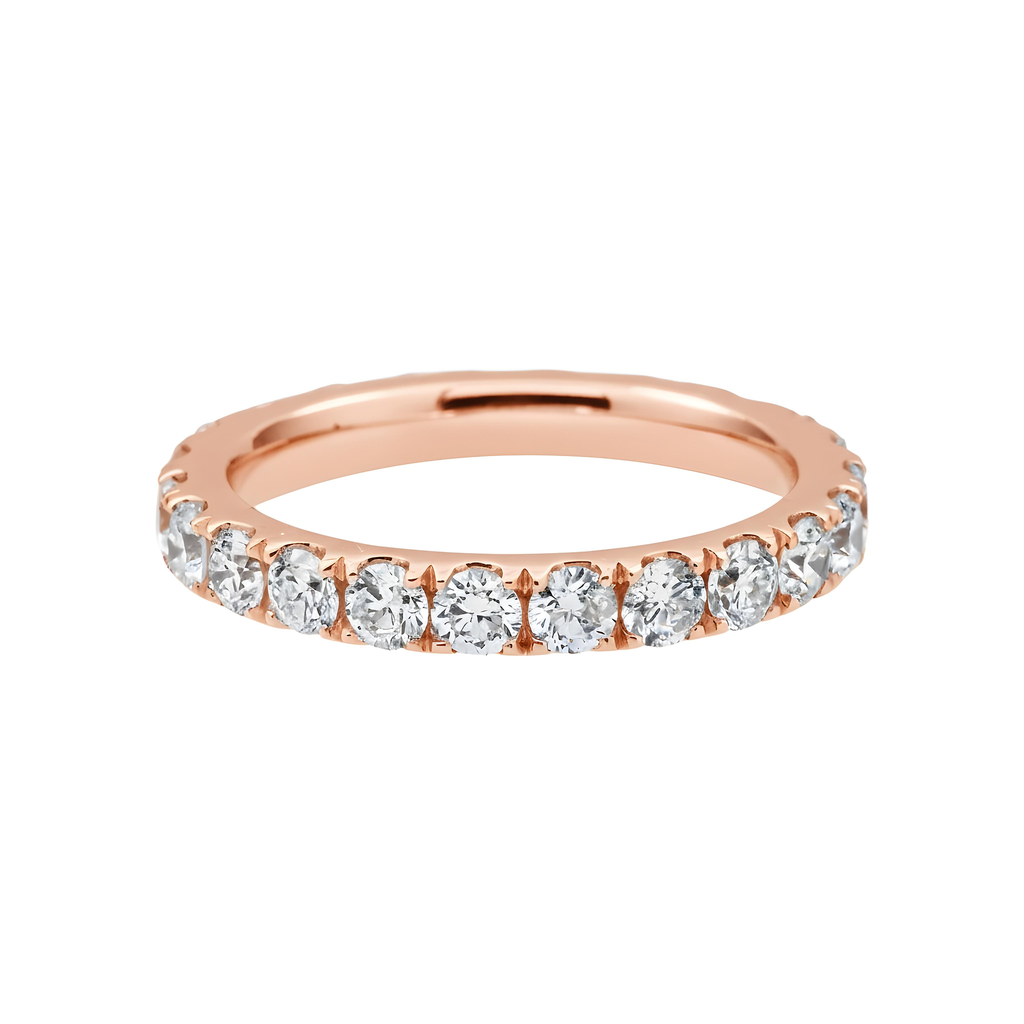18K White Gold Round Diamond Eternity Ring 1.46ct (Size 5)
