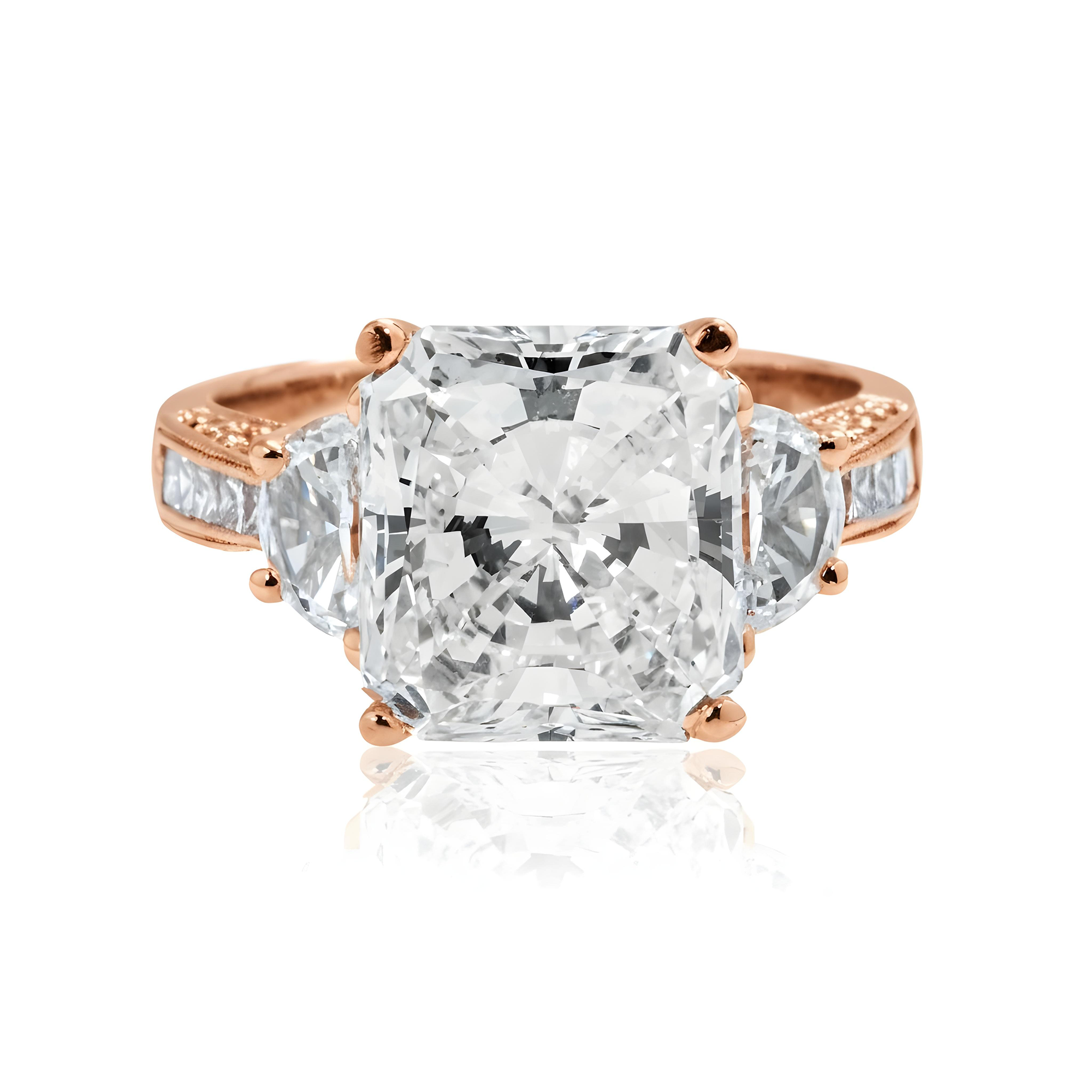 GIA 18K White Gold Square Radiant Cut Diamond Engagement Ring 6.47ctw