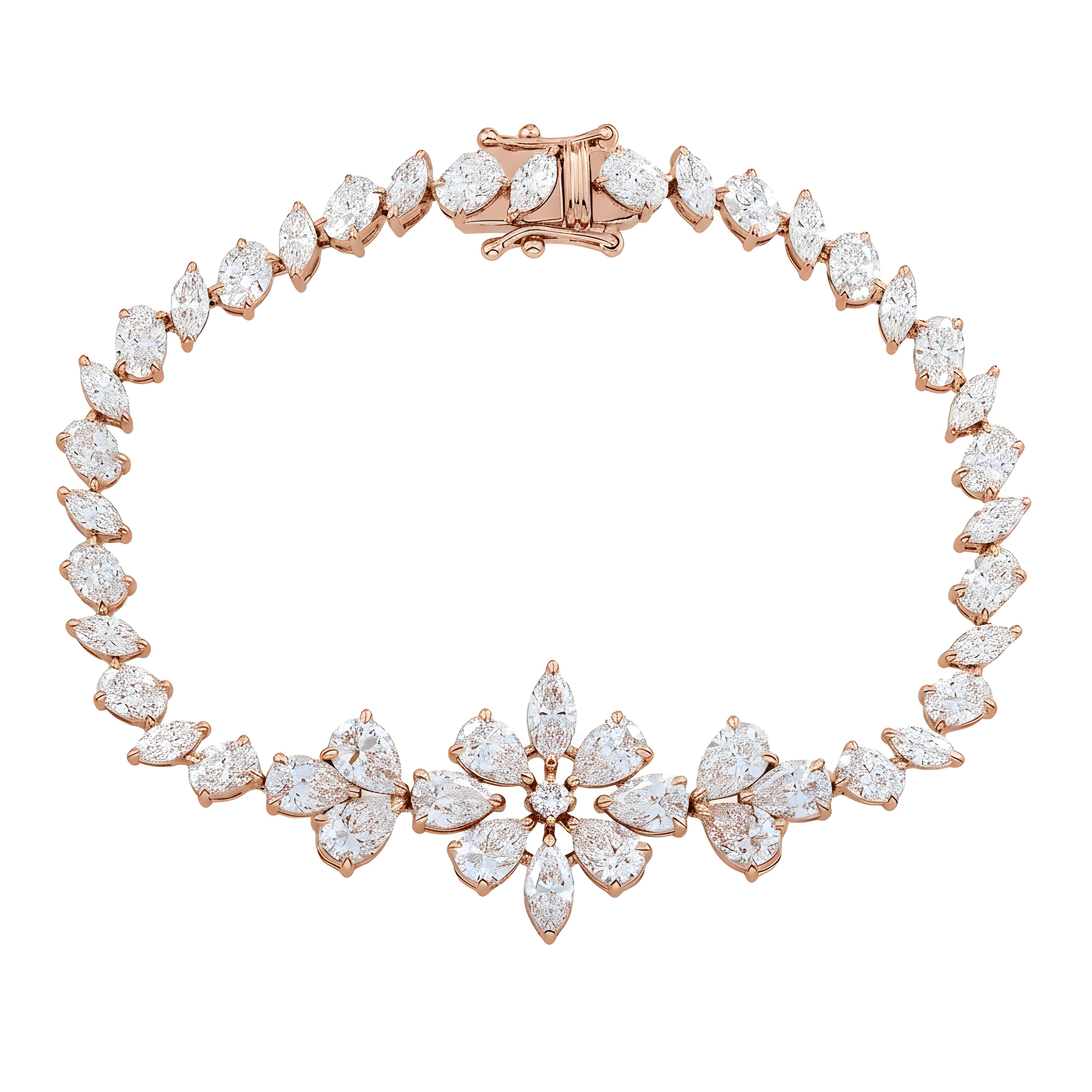 14K White Gold Aurora Diamond Bracelet 11.56ct