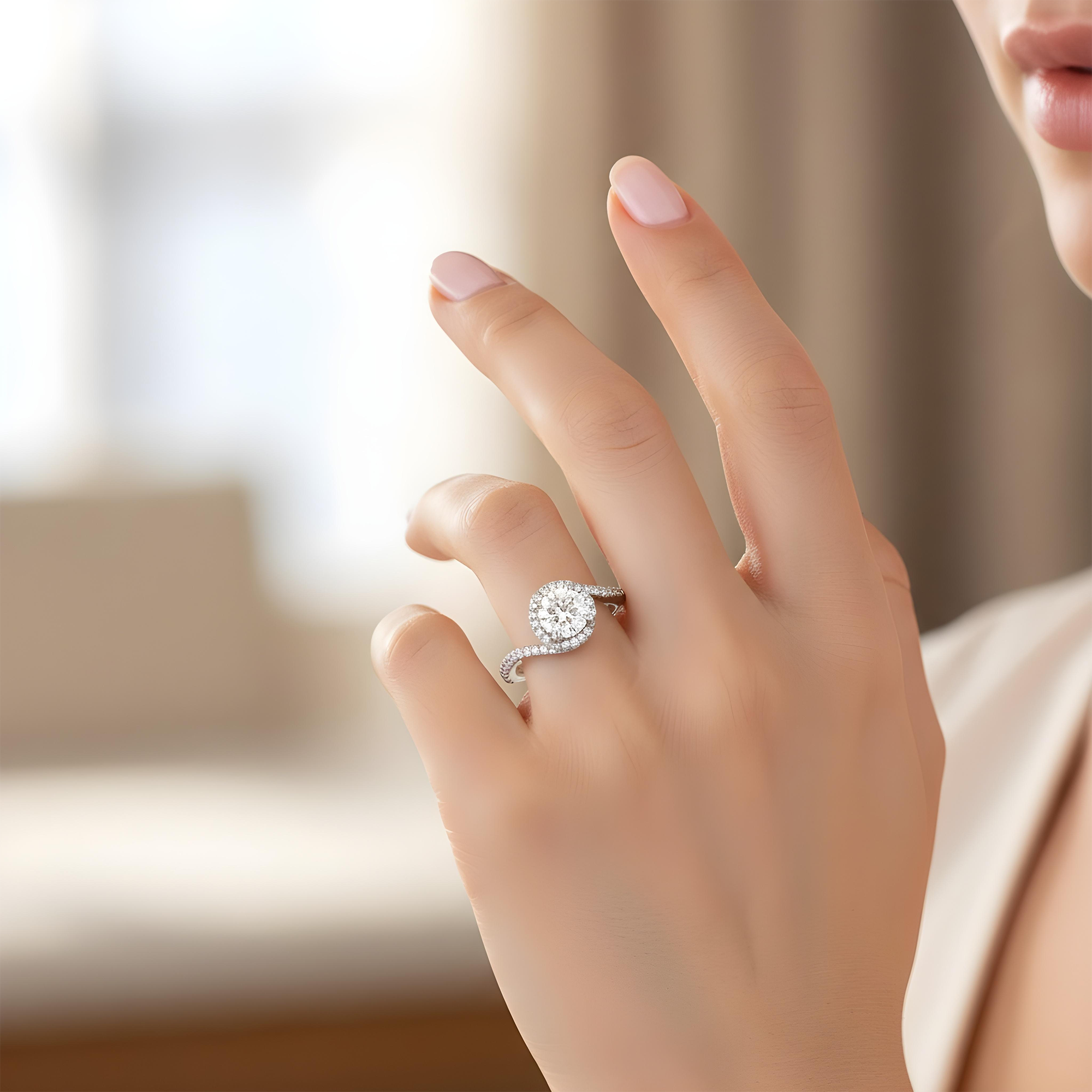 14K Rose Gold 1.10ct Round Diamond Engagement Ring 1.47ctw