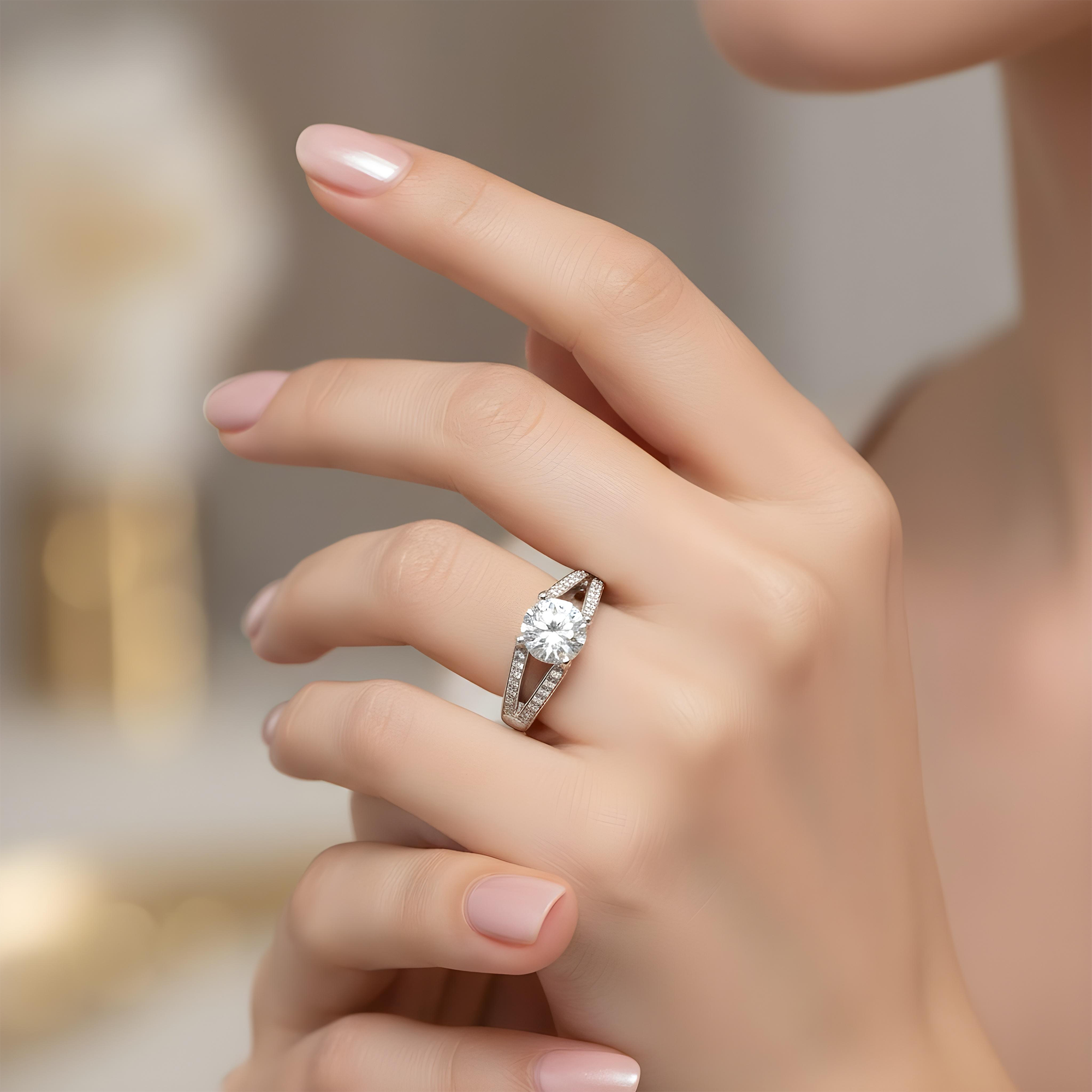 14K Rose Gold 1.09ct Round Diamond Engagement Ring 2.02ctw