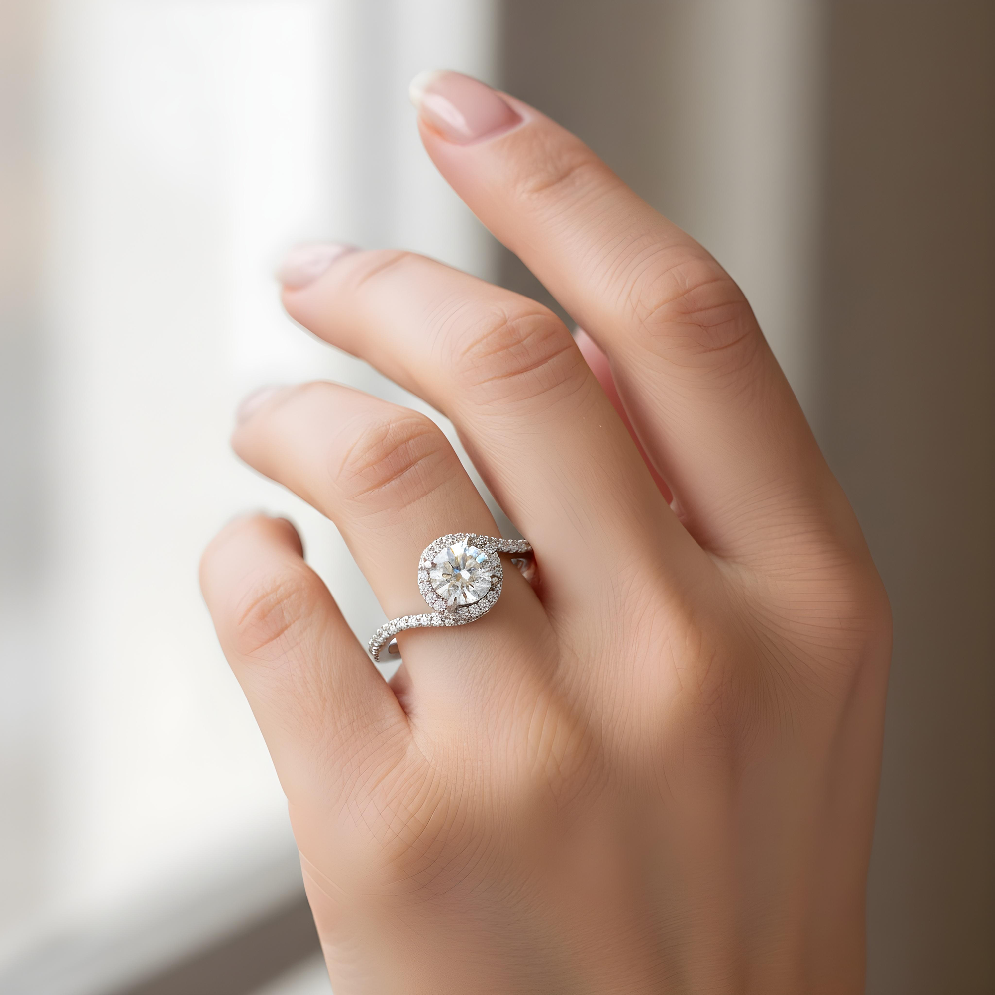14K Rose Gold 1.10ct Round Diamond Engagement Ring 1.47ctw