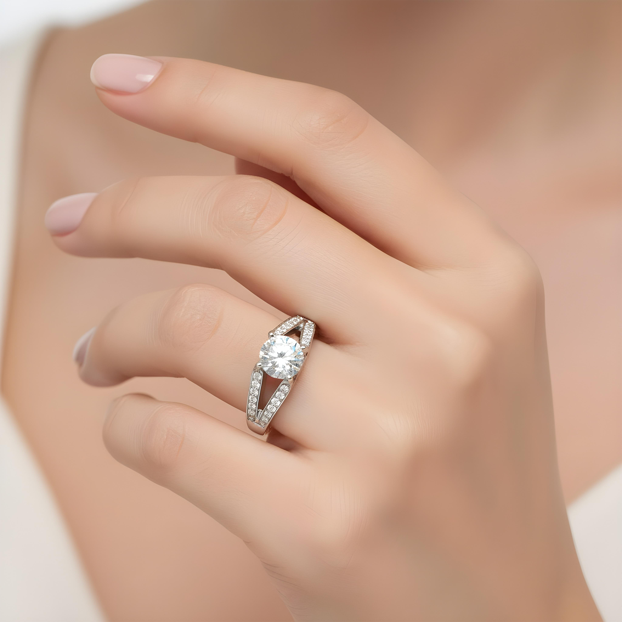 14K Rose Gold 1.09ct Round Diamond Engagement Ring 2.02ctw