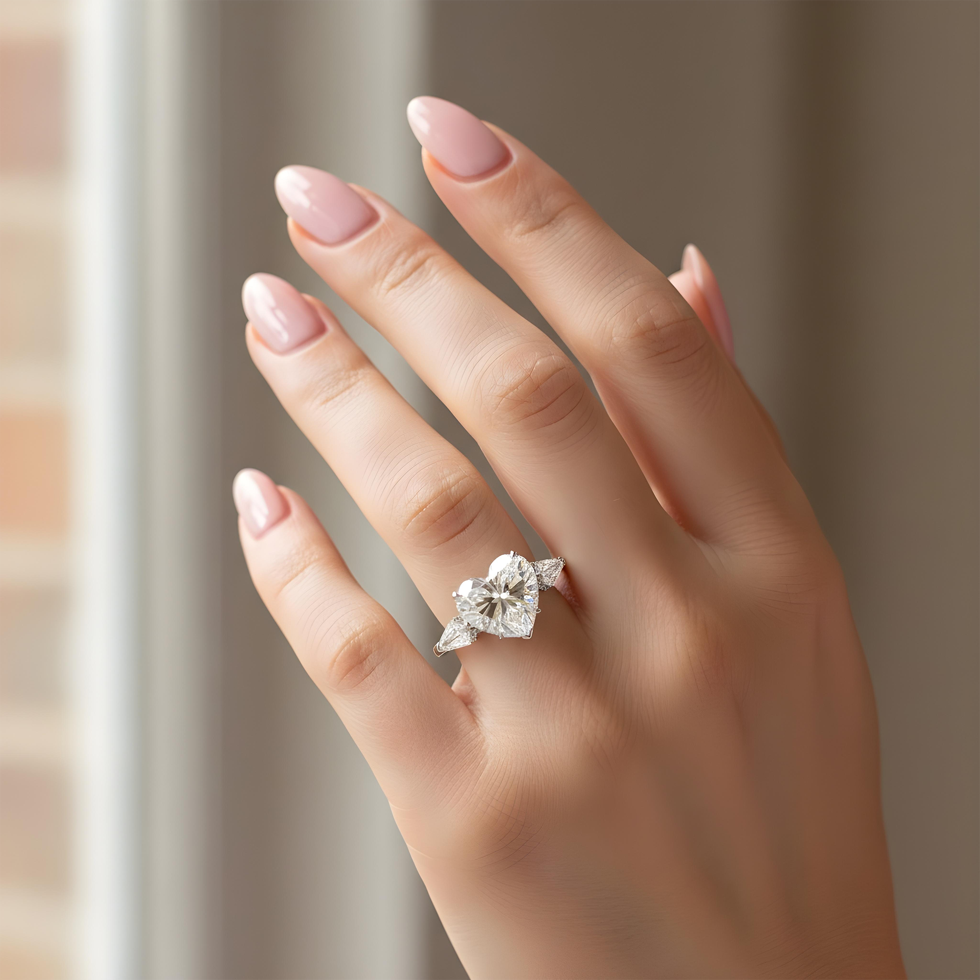 Platinum 11.46ct Heart Cut Diamond Engagement Ring 13.91ctw