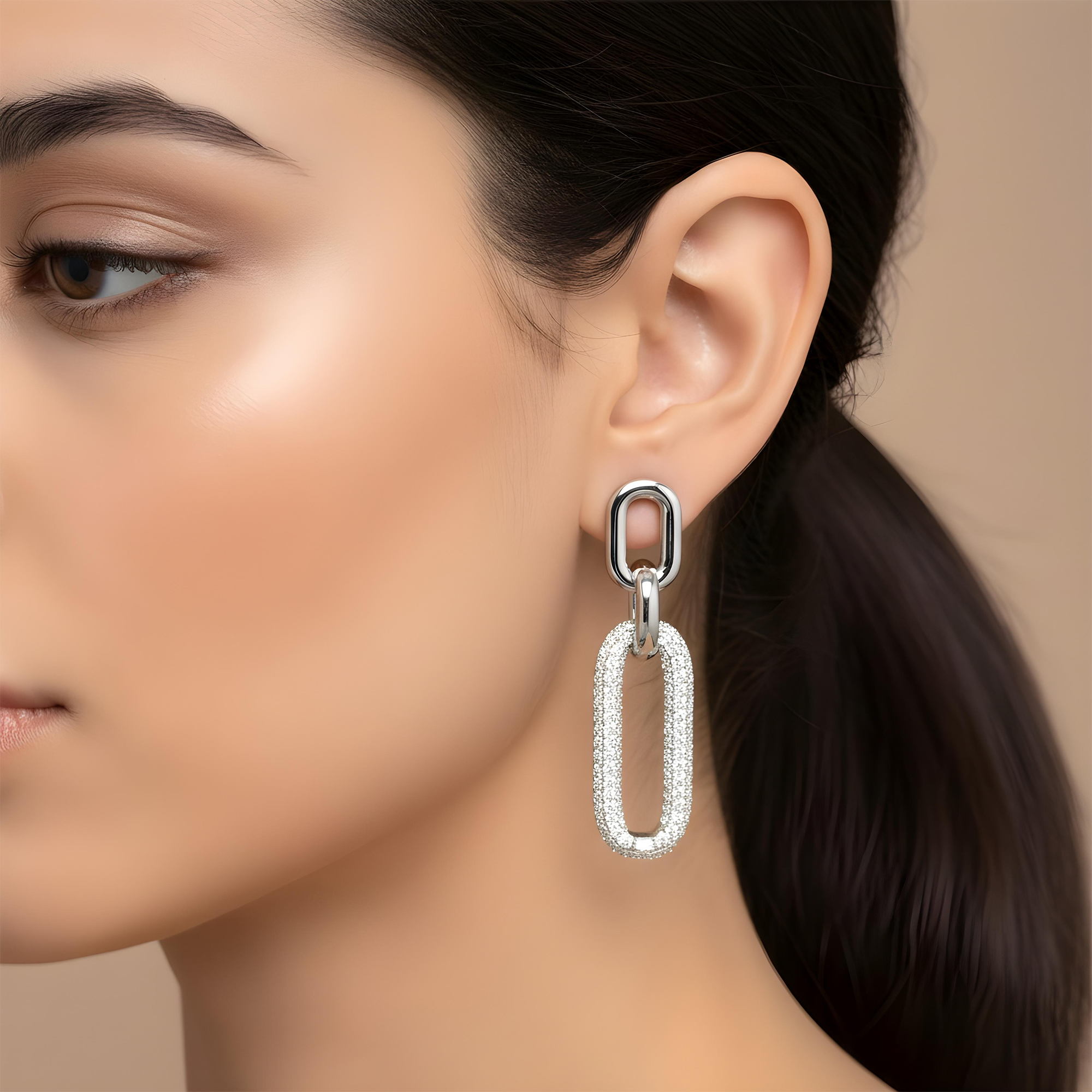 14K Yellow Gold Round Diamond Drop Earrings 3.11ctw
