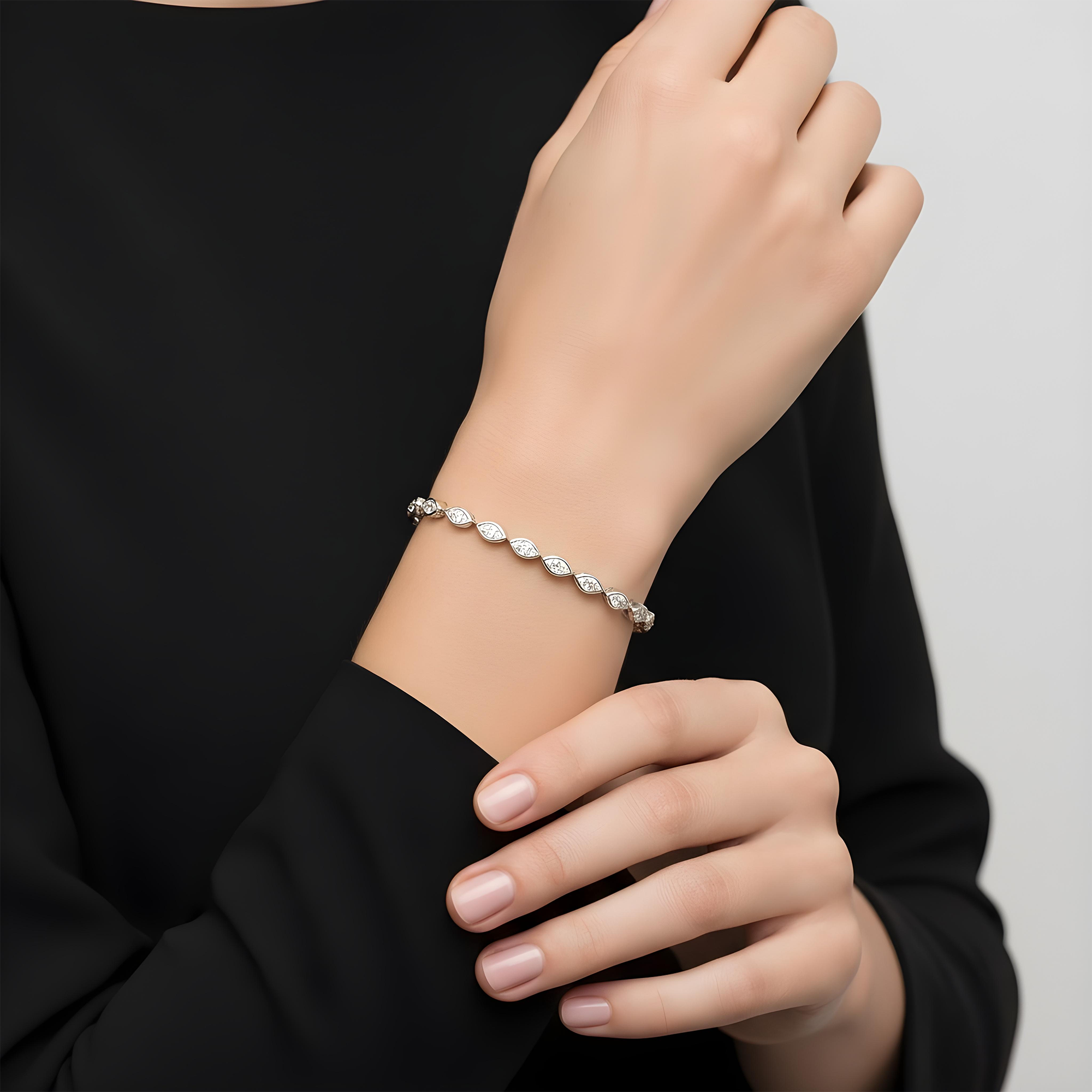 14K Yellow Gold Bezel Set Marquise Cut Diamond Tennis Bracelet 4.30ct