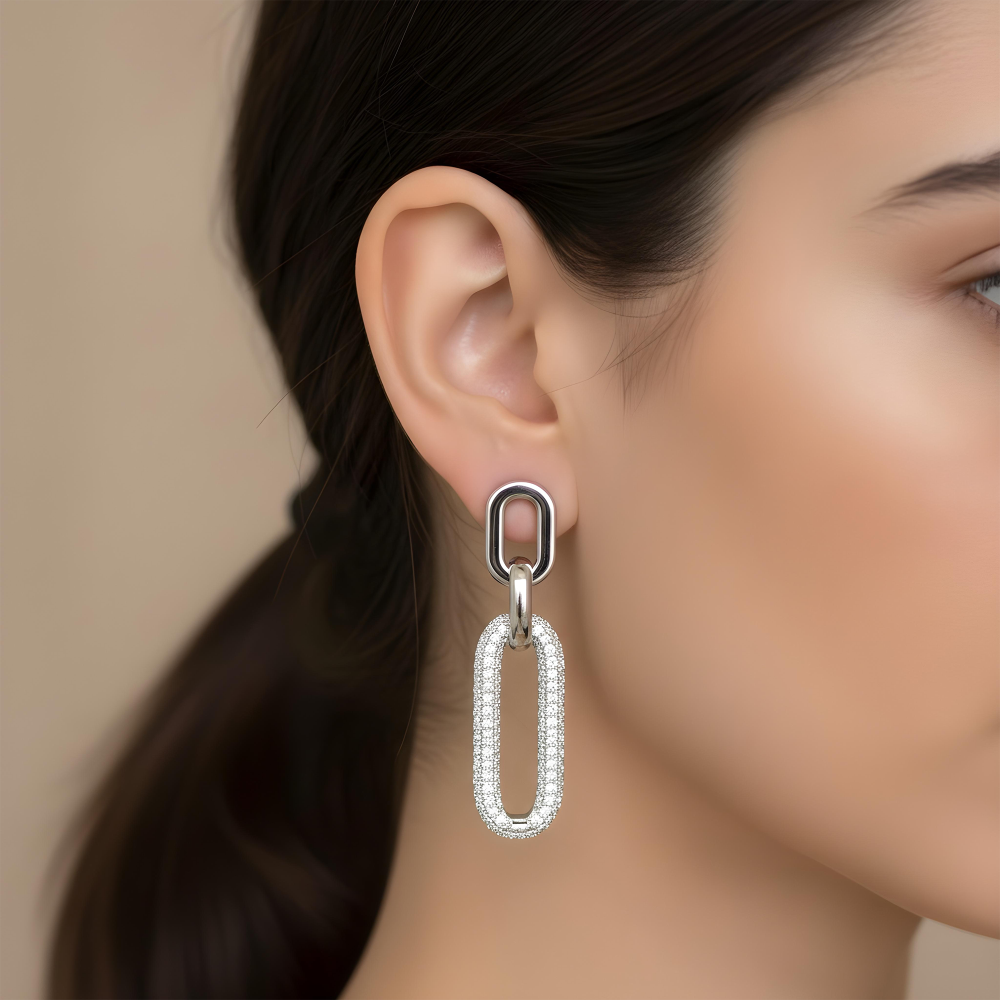 14K Yellow Gold Round Diamond Drop Earrings 3.11ctw