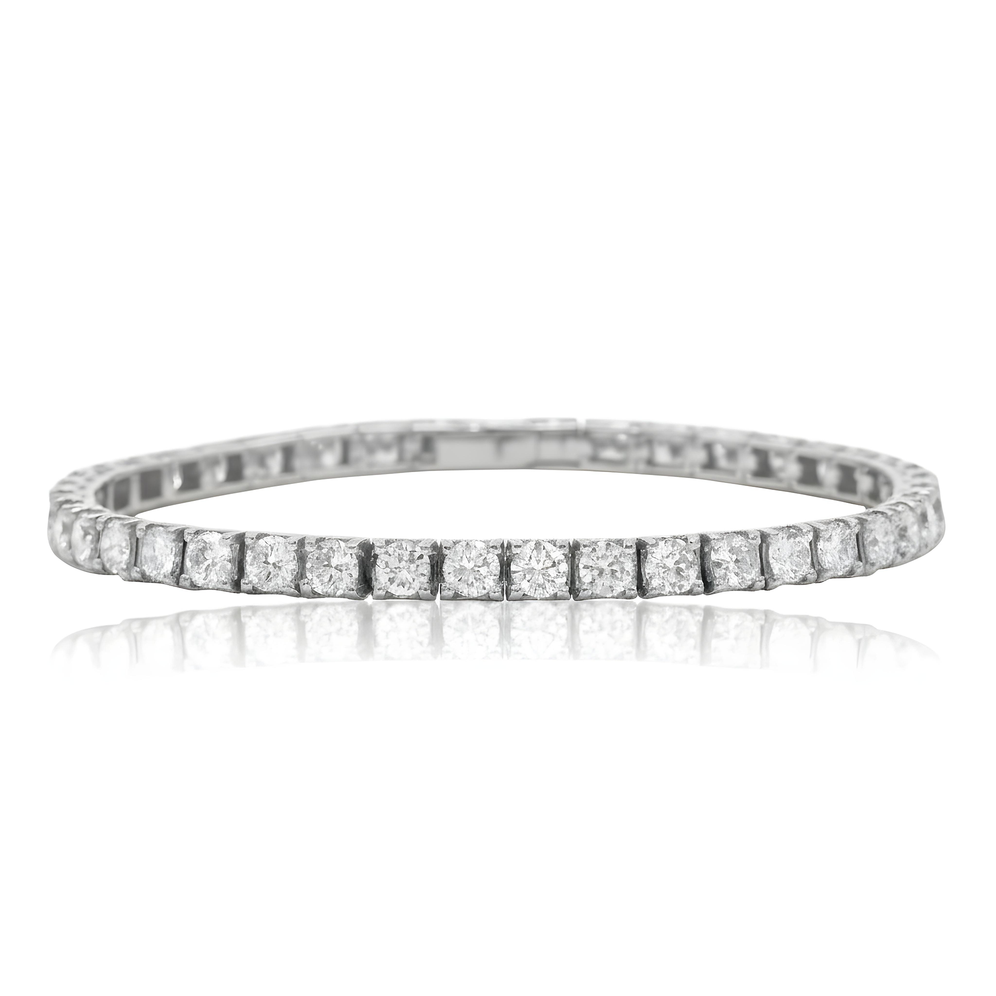 18K Rose Gold Round Diamond Tennis Bracelet 8.30ct