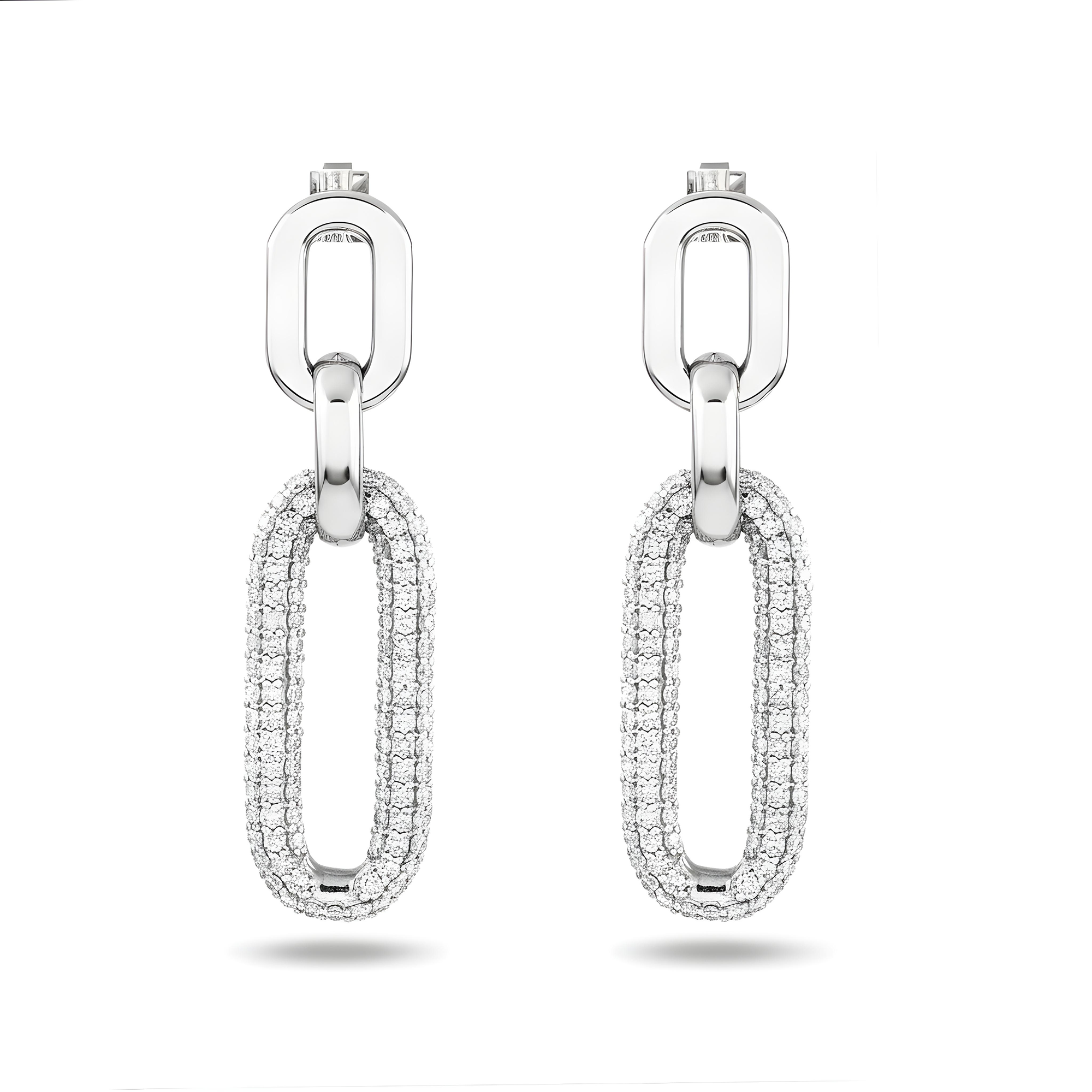 14K Yellow Gold Round Diamond Drop Earrings 3.11ctw