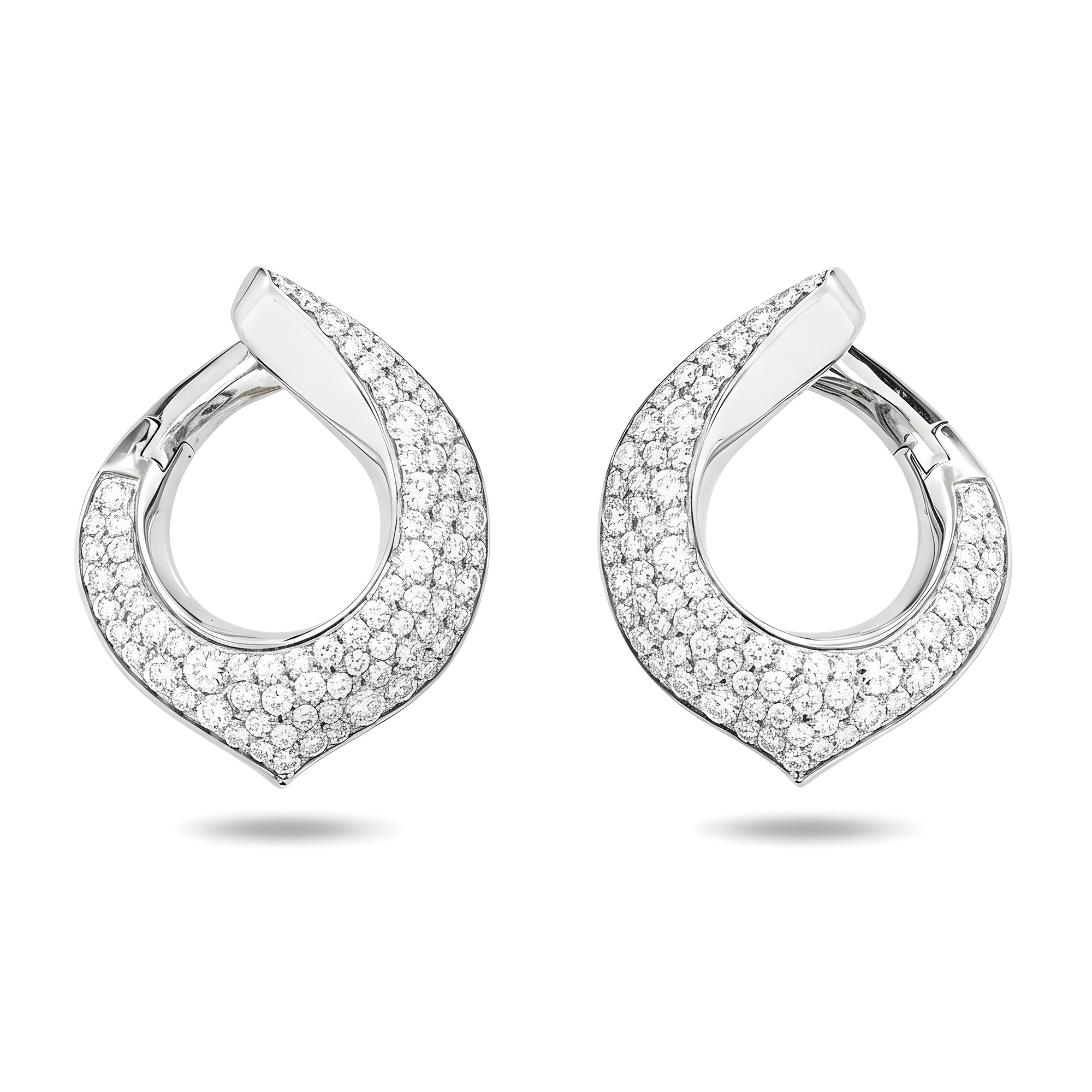 14K Yellow Gold Round Diamond Drop Earrings 2.66ctw
