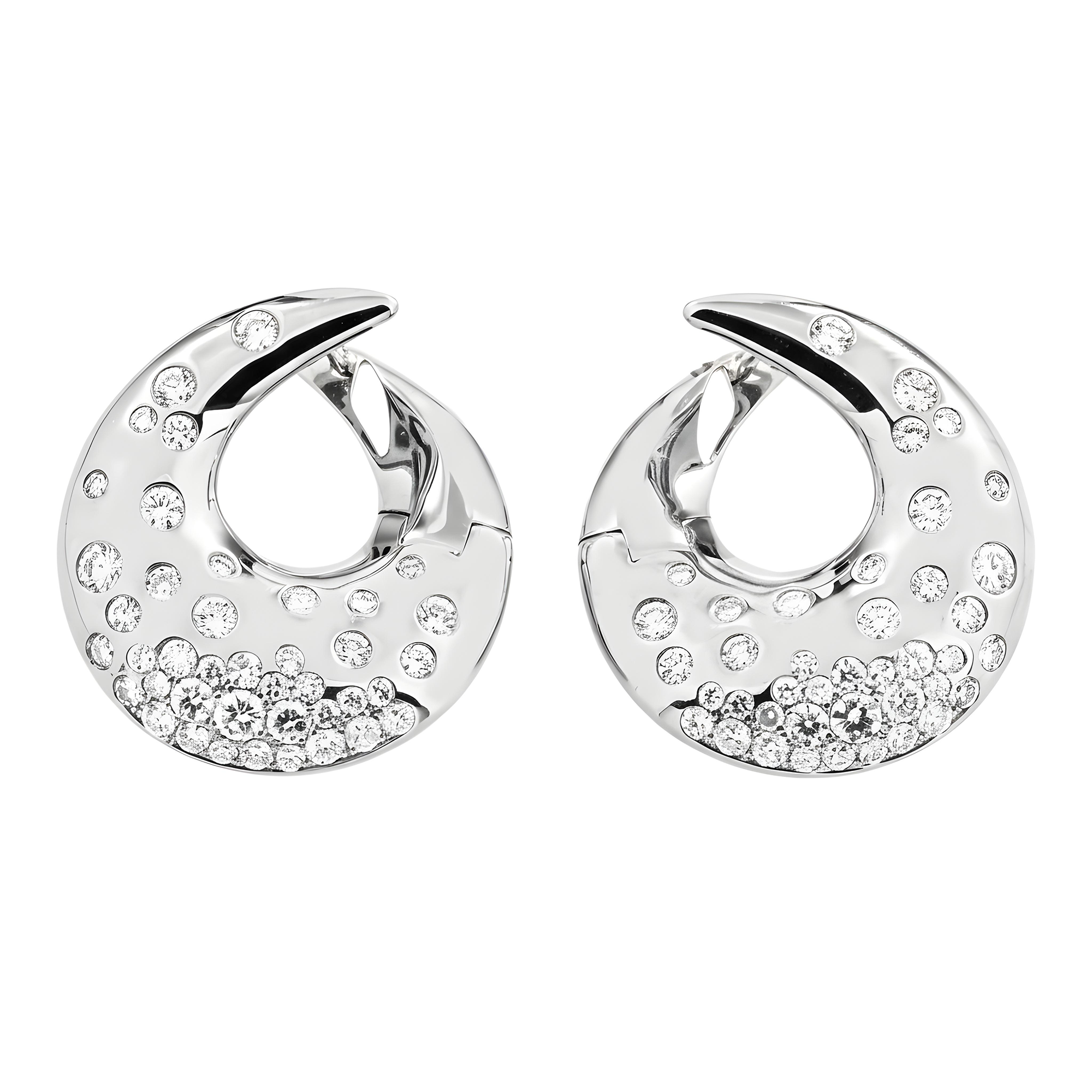 14K Yellow Gold Round Diamond Drop Earrings 2.43ctw