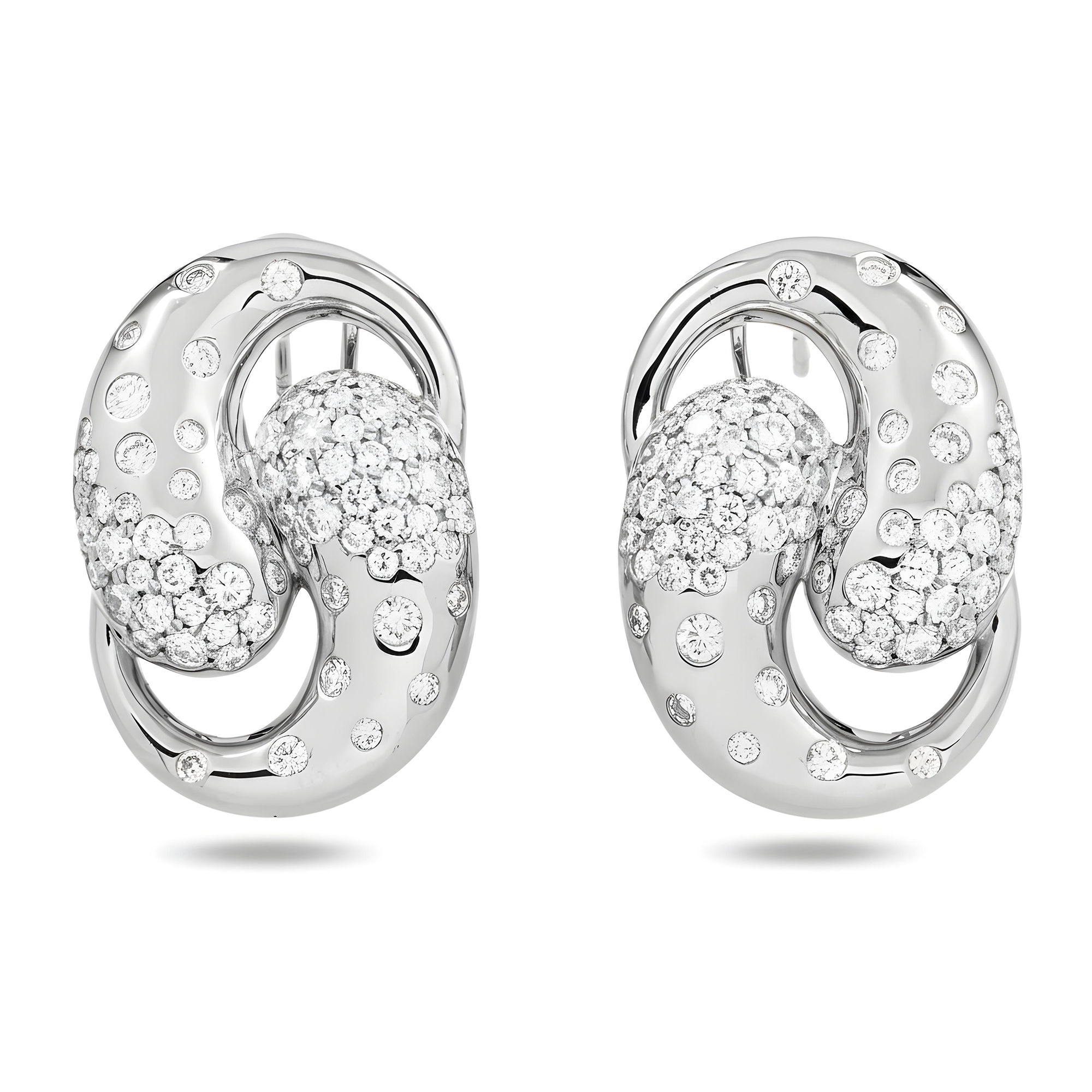 14K Yellow Gold Round Diamond Stud Earrings 2.47ctw