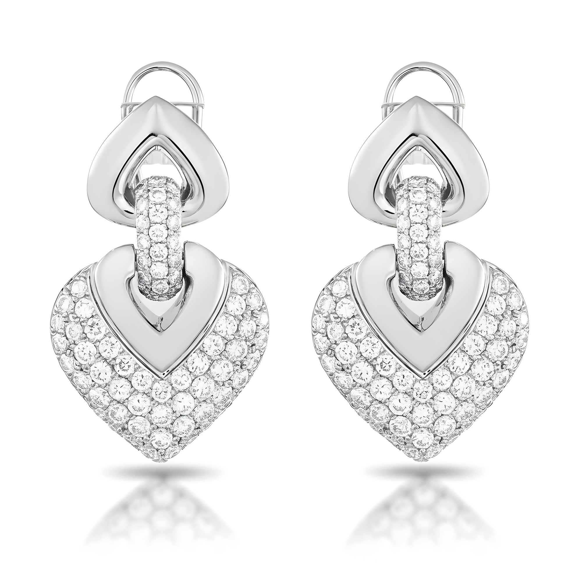 14K Yellow Gold Round Diamond Drop Earrings 2.36ctw