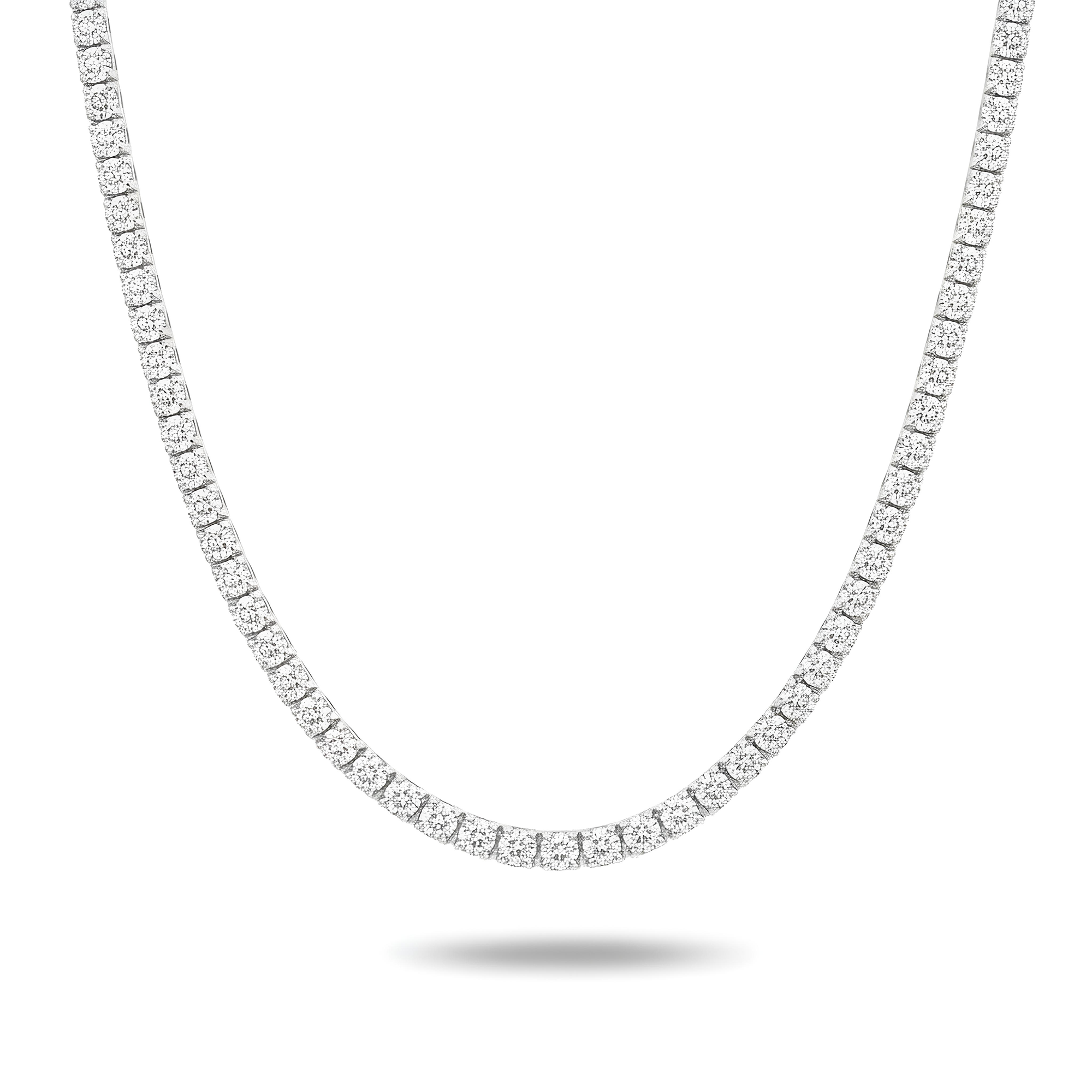 14K Yellow Gold Round Diamond Tennis Chain 53.50ct