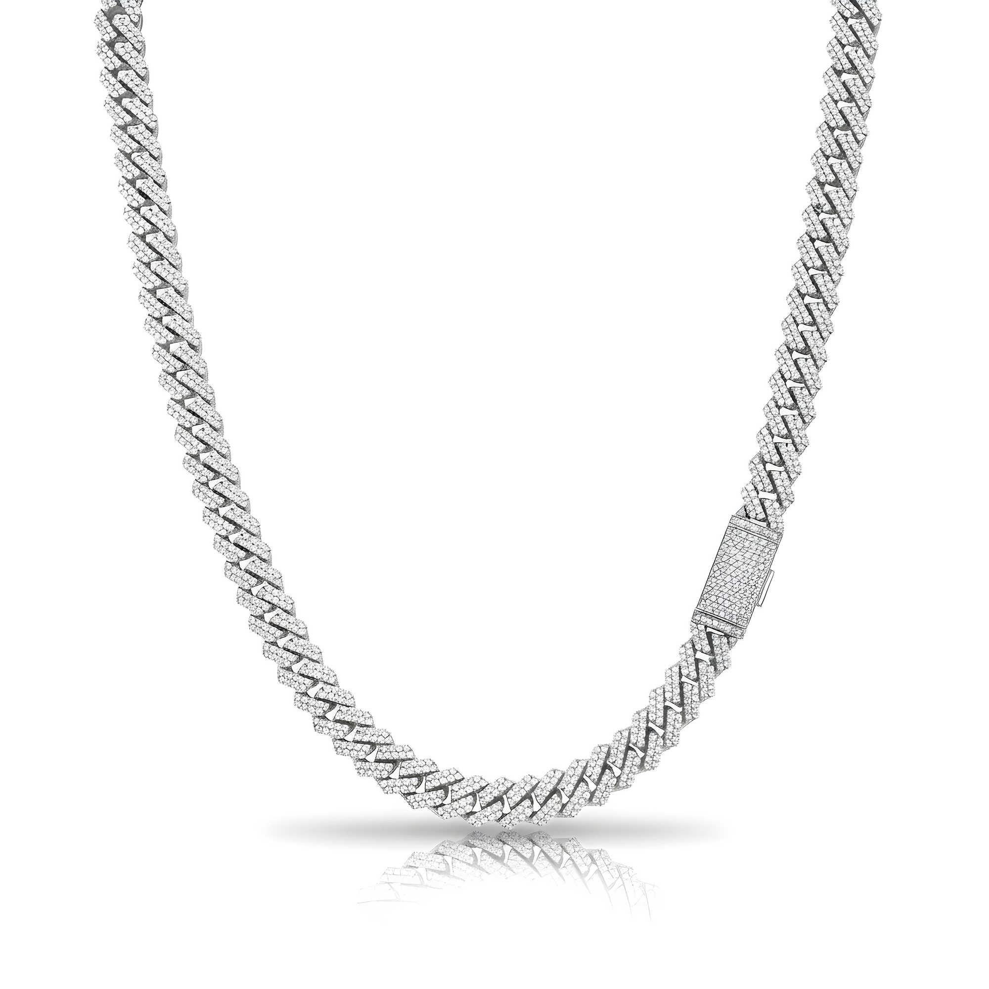 14K Rose Gold 11mm Diamond Cuban Link Chain 16-22"