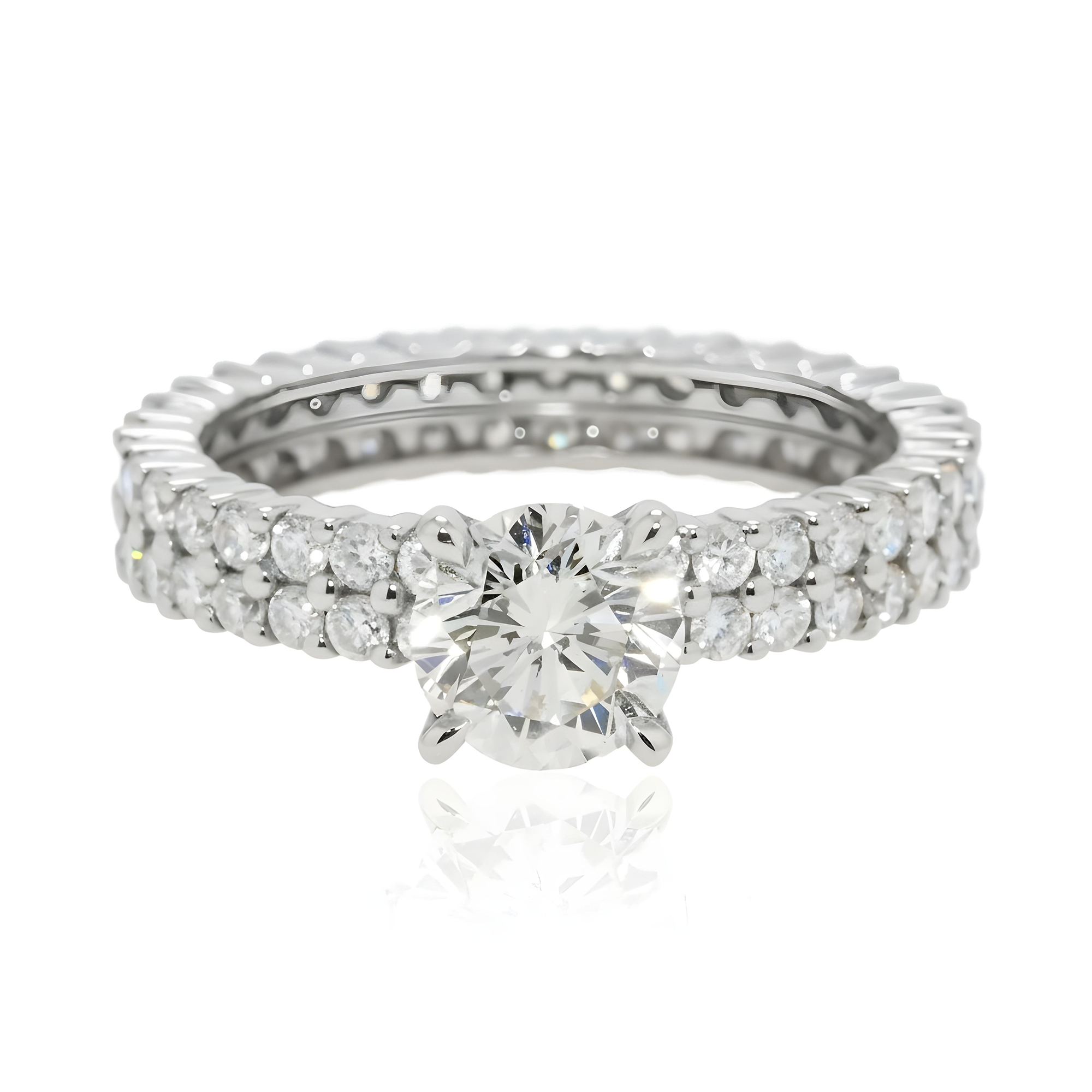 14K Rose Gold 1.17ct Round Diamond Engagement Ring 2.57ctw