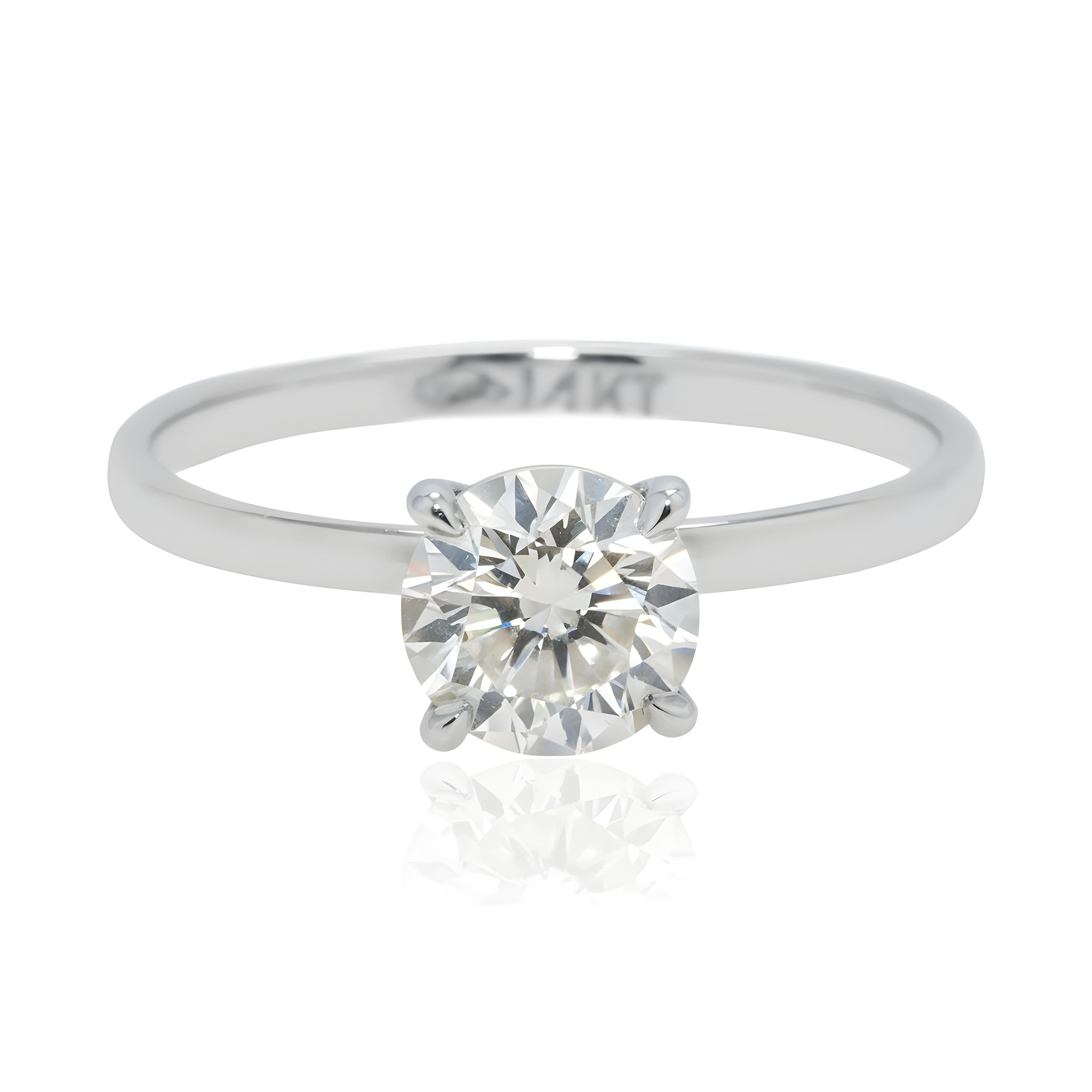 14K Rose Gold Round Solitaire Diamond Engagement Ring 1.16ct