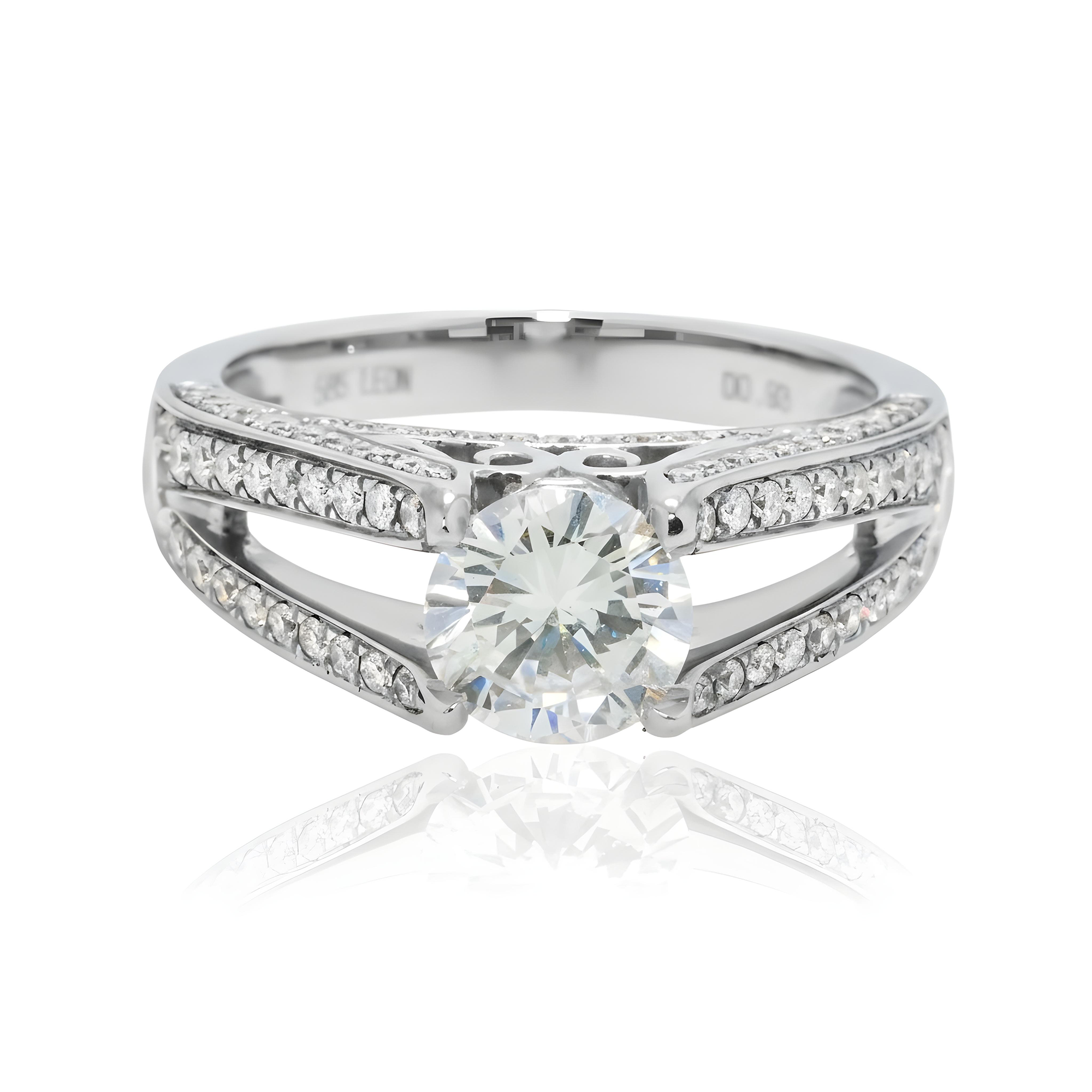14K Rose Gold 1.09ct Round Diamond Engagement Ring 2.02ctw