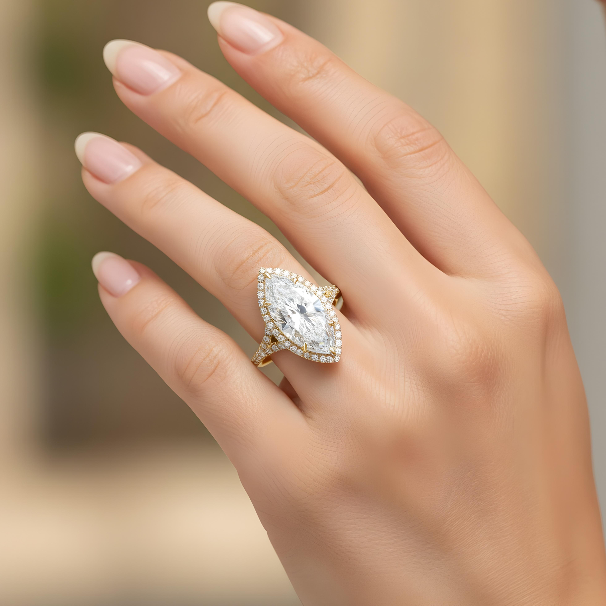 GIA Platinum 5.05ct IF marquise Cut Diamond Engagement Ring 6.05ctw