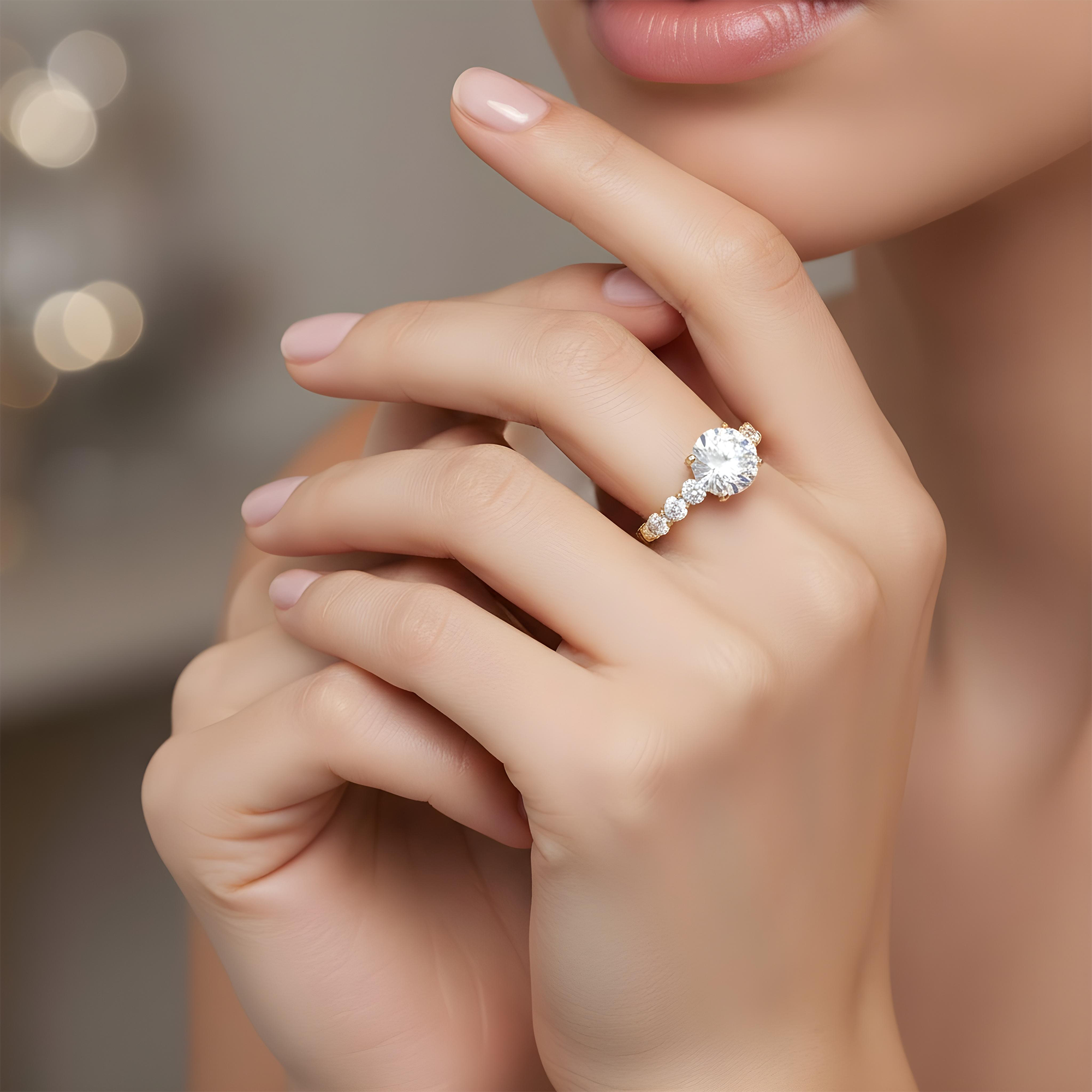 GIA 18K White Gold 5.44ct Round Diamond Engagement Ring 11.18ctw