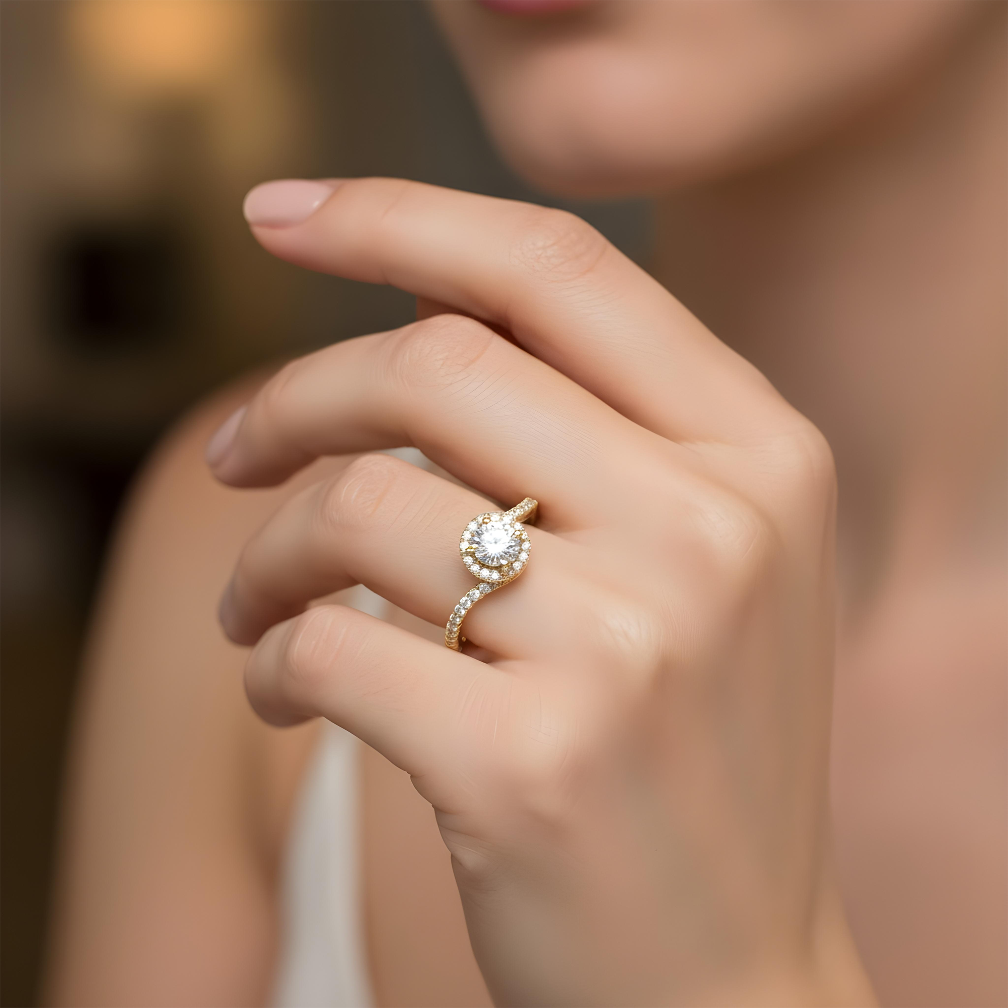 14K Rose Gold 1.10ct Round Diamond Engagement Ring 1.47ctw