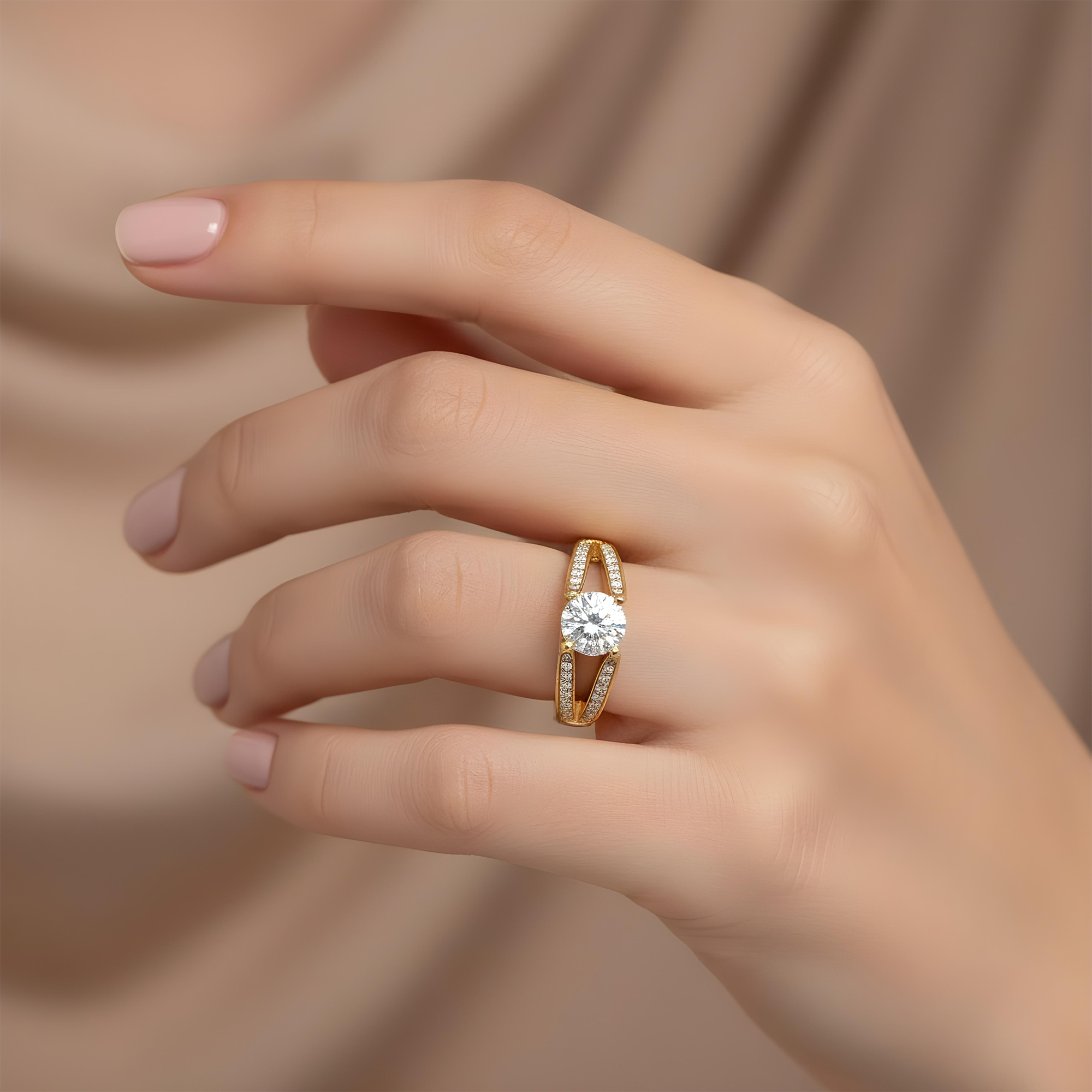 14K Rose Gold 1.09ct Round Diamond Engagement Ring 2.02ctw