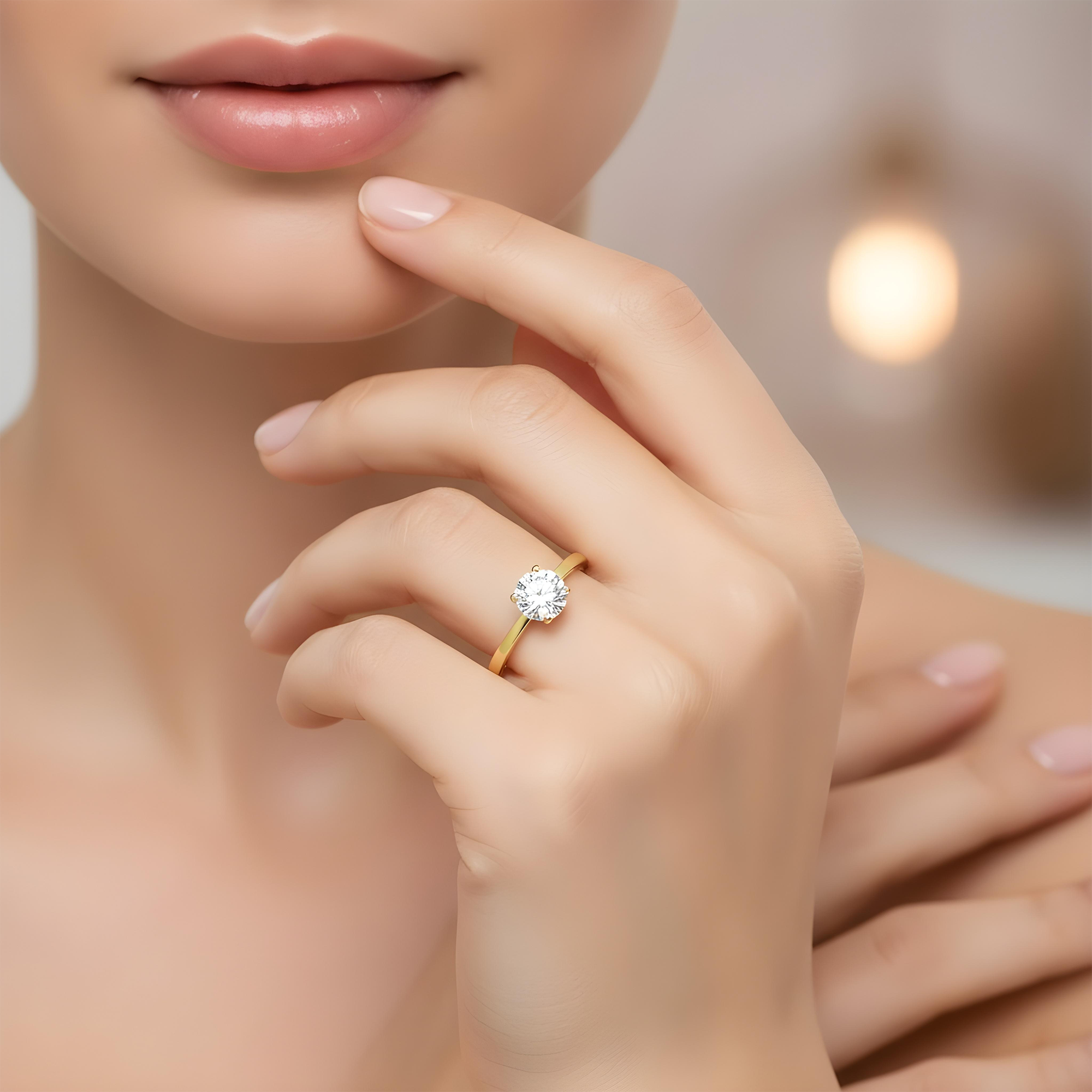Platinum 1.20ct Round Cut Solitaire Diamond Engagement Ring
