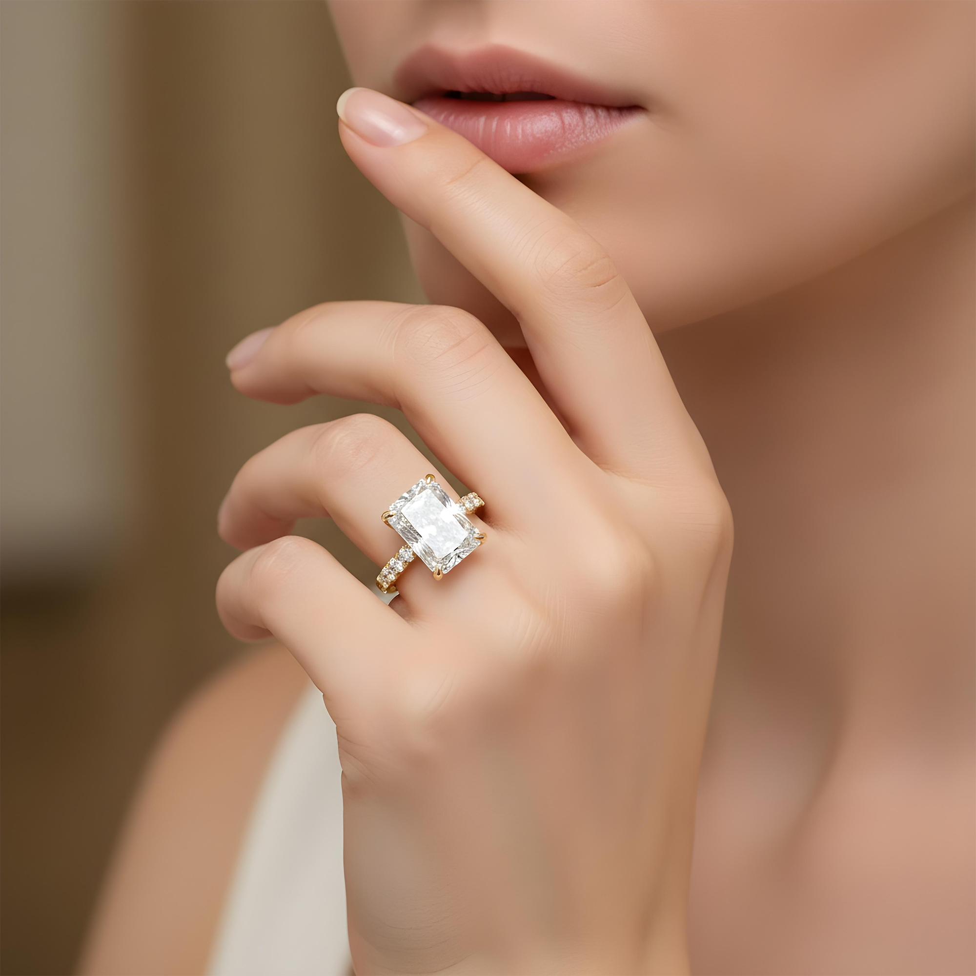 GIA 14K White Gold 16.96ct Radiant Cut Diamond Engagement Ring 19.30ctw