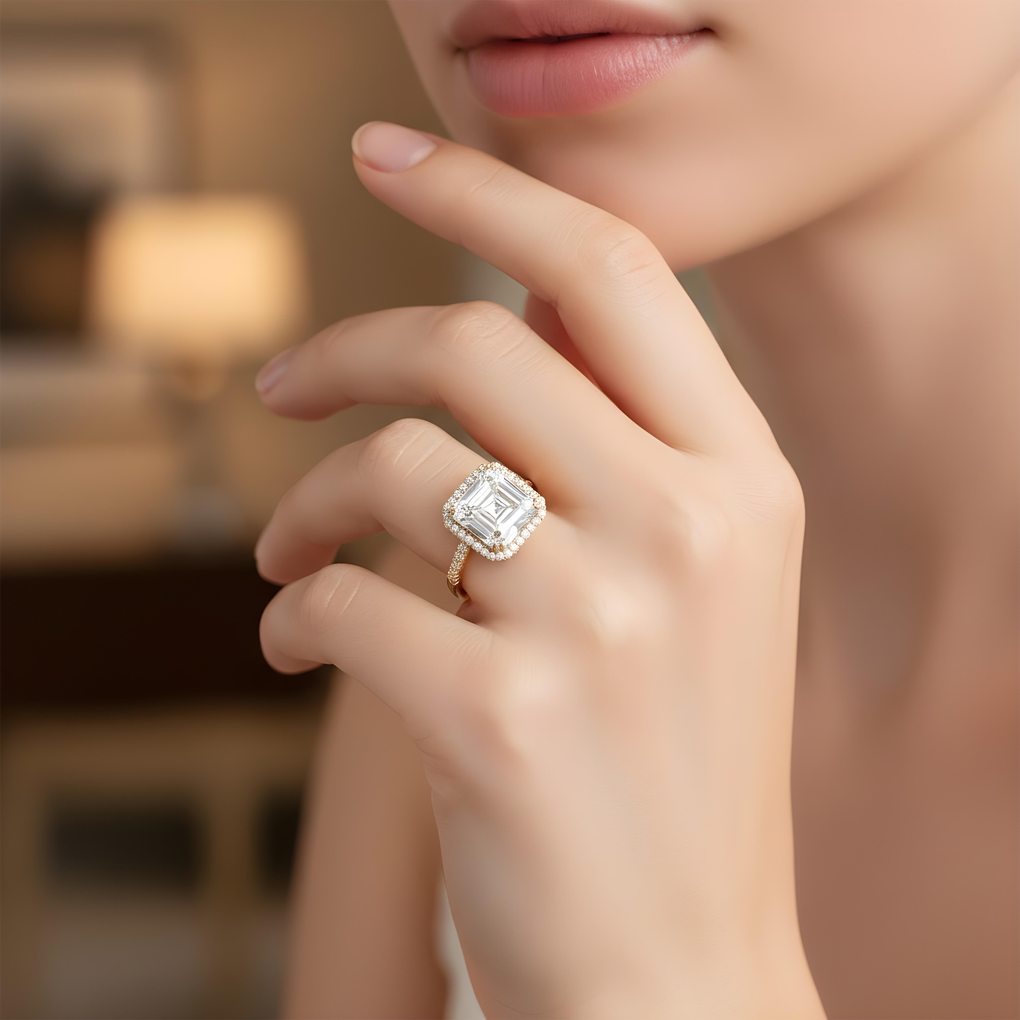 GIA Platinum 21.23ct Asscher Cut Diamond Engagement Ring 22.63ctw