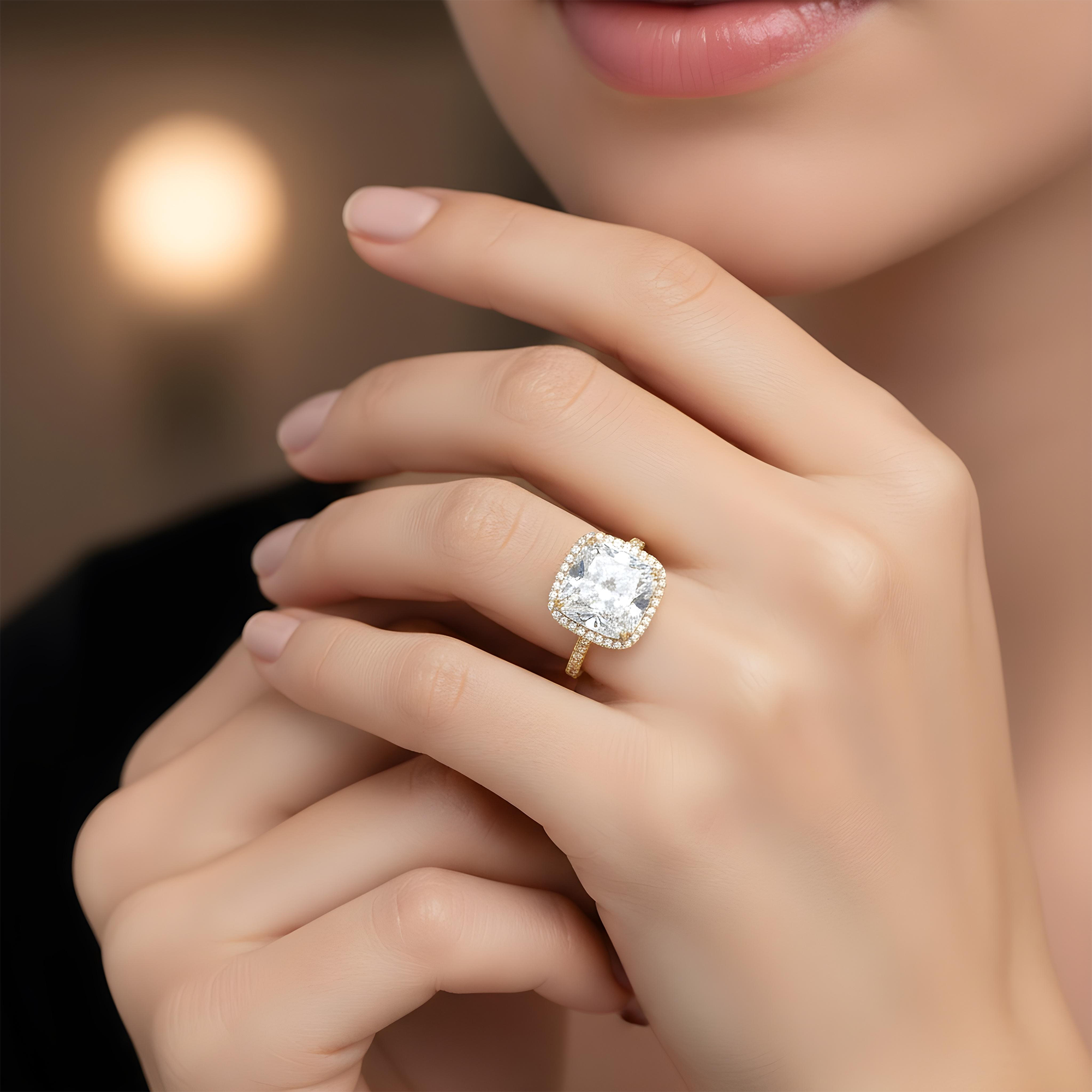 GIA Platinum 21.06ct Cushion Cut Diamond Engagement Ring 22.46ctw
