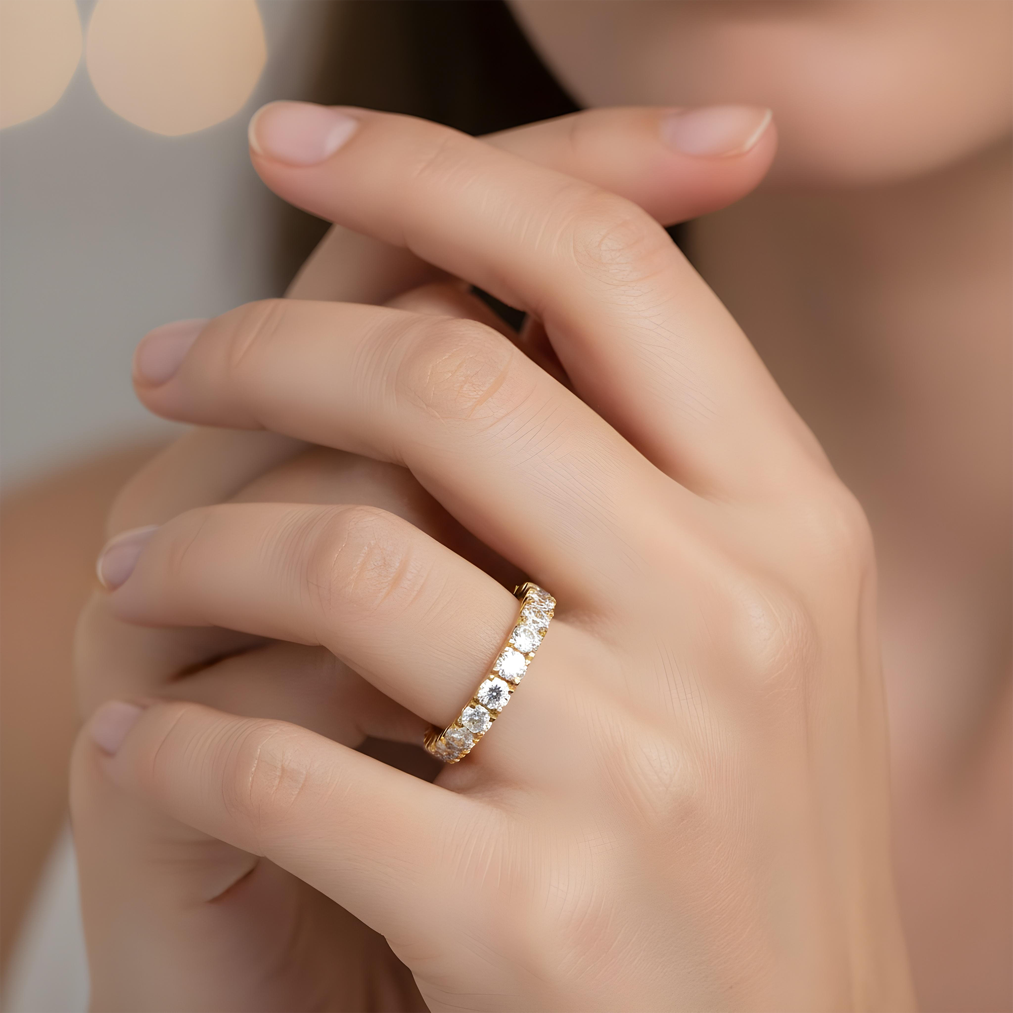 White Gold Round Diamond Eternity Ring 2.86ct (size 6)