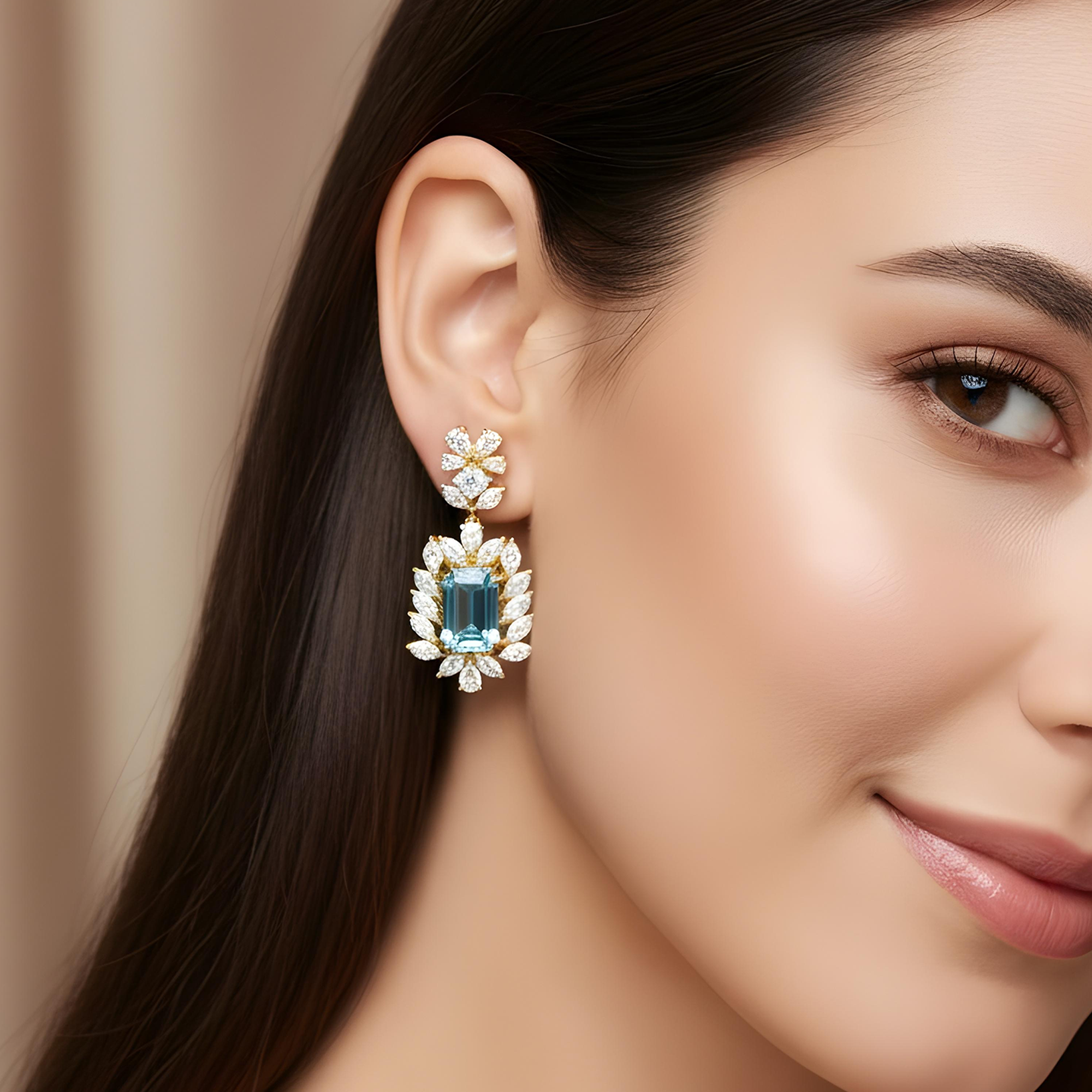 IGI Certified Fancy Pink & Blue Diamond Drop Earrings 10.59ctw